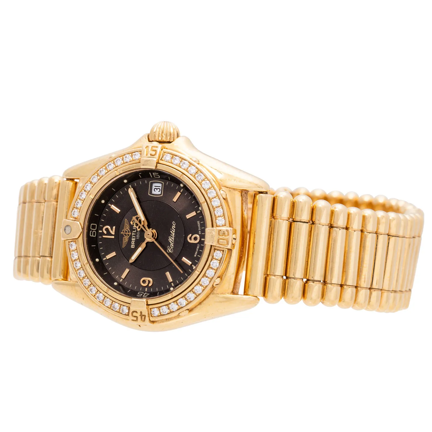 Breitling Callistino K52045 28mm Yellow gold Black 5