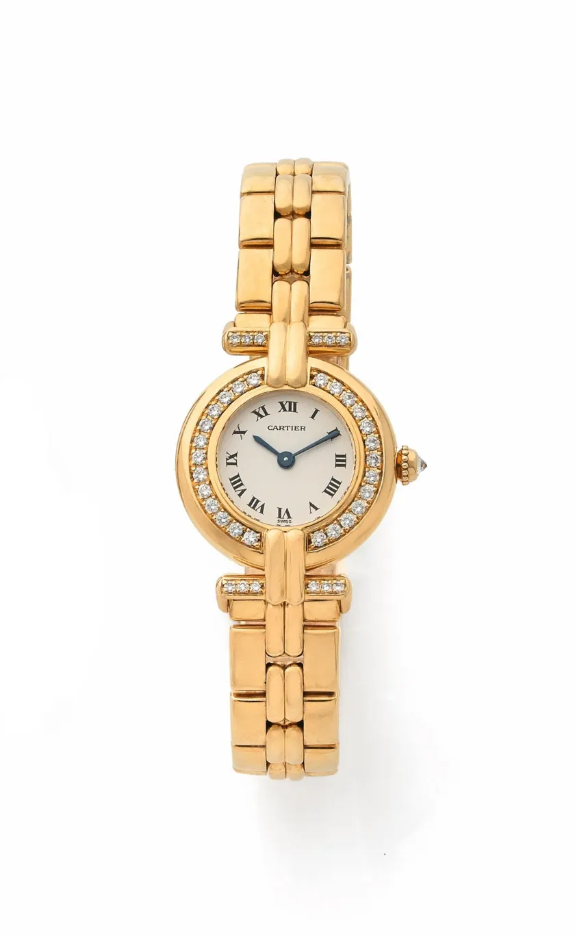 Cartier Colisee 24mm Yellow gold and Diamond Cream