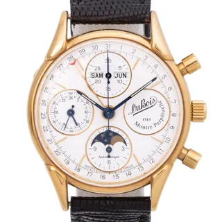 DuBois et fils Montre Perpetuelle Stainless steel and Gold-plated White