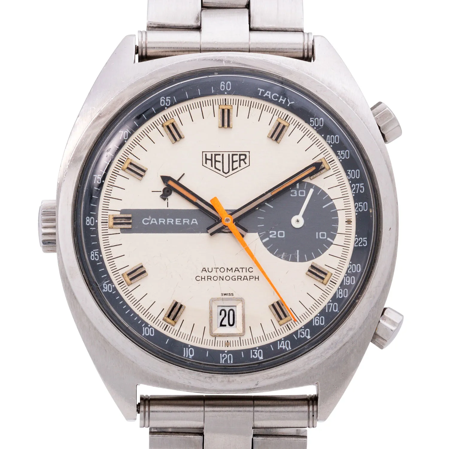 Heuer Carrera 1153 38.5mm Stainless steel Silver