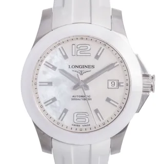 Longines Conquest L3.655.4.86.2 Ceramic and Stainless steel White