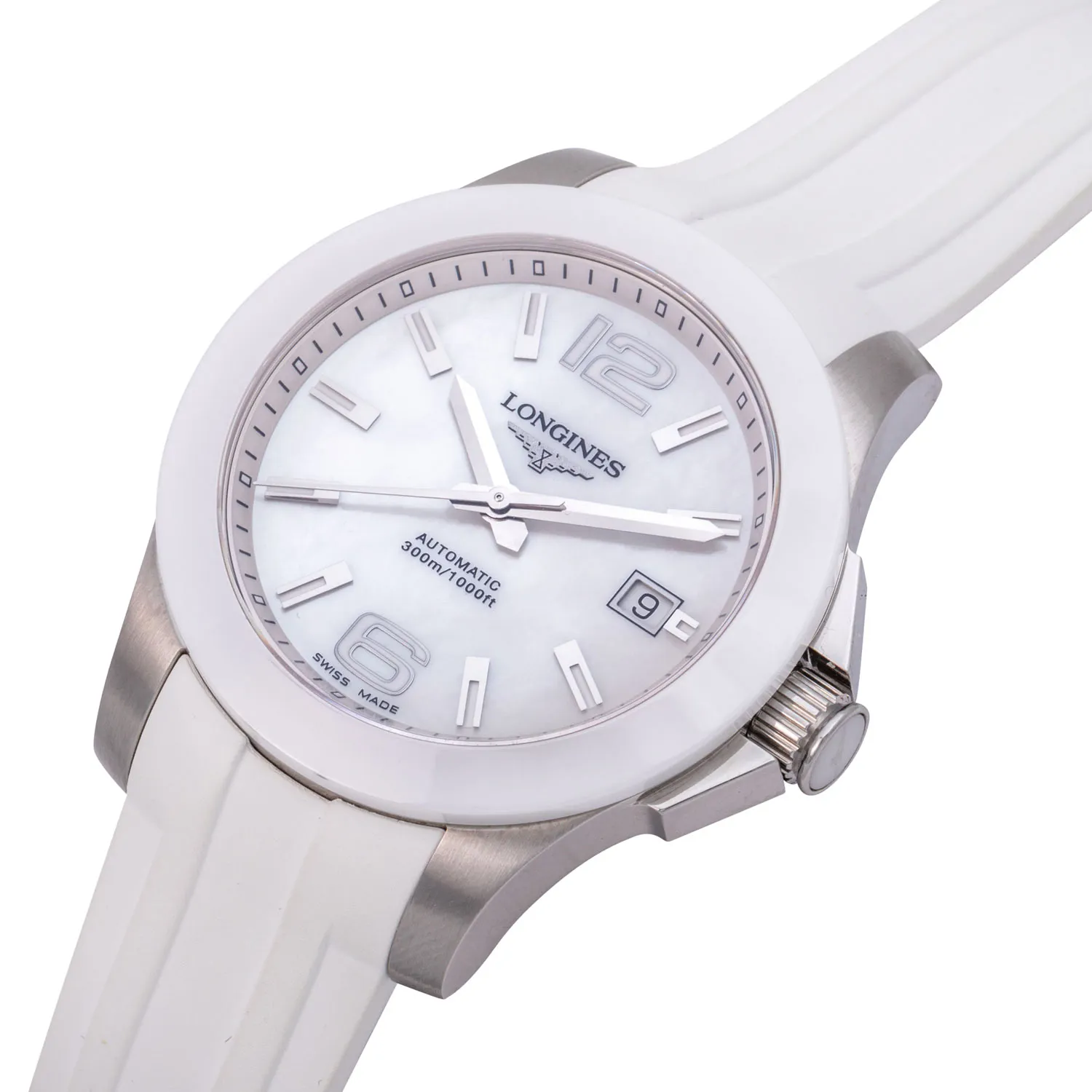 Longines Conquest L3.655.4.86.2 39mm Stainless steel and ceramic Mother-of-pearl 4