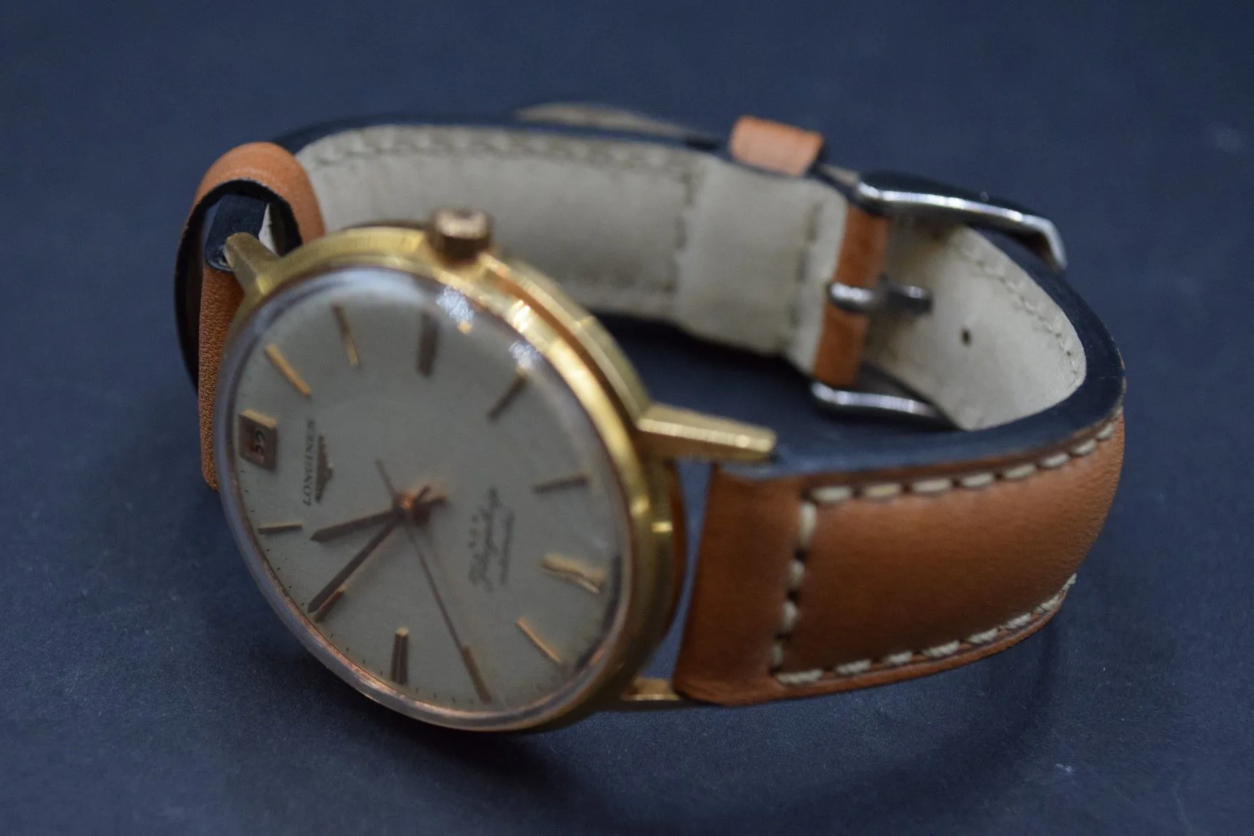 Longines Flagship 35mm Yellow gold Gray 1