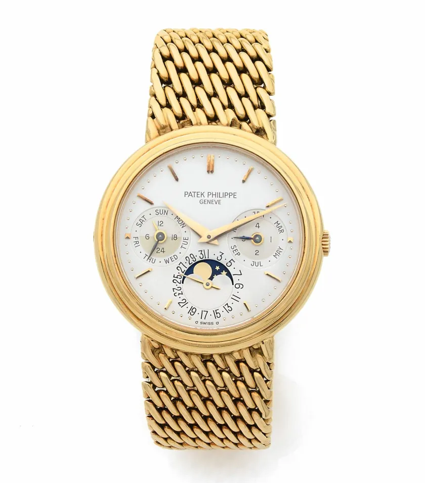 Patek Philippe Perpetual Calendar 3945/1J 36mm Yellow gold Silver