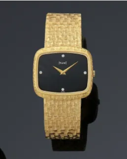 Piaget 9751 18mm Yellow gold Onyx