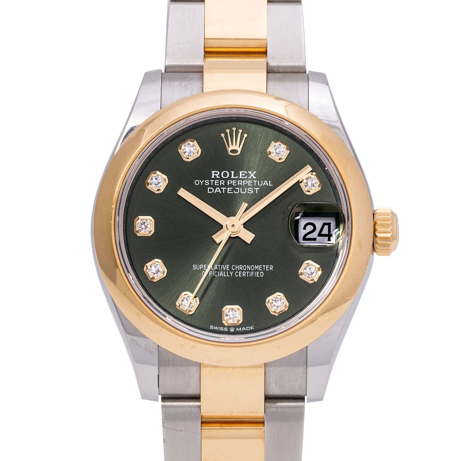 Rolex Datejust 31 278243 31mm Yellow gold and Stainless steel Green