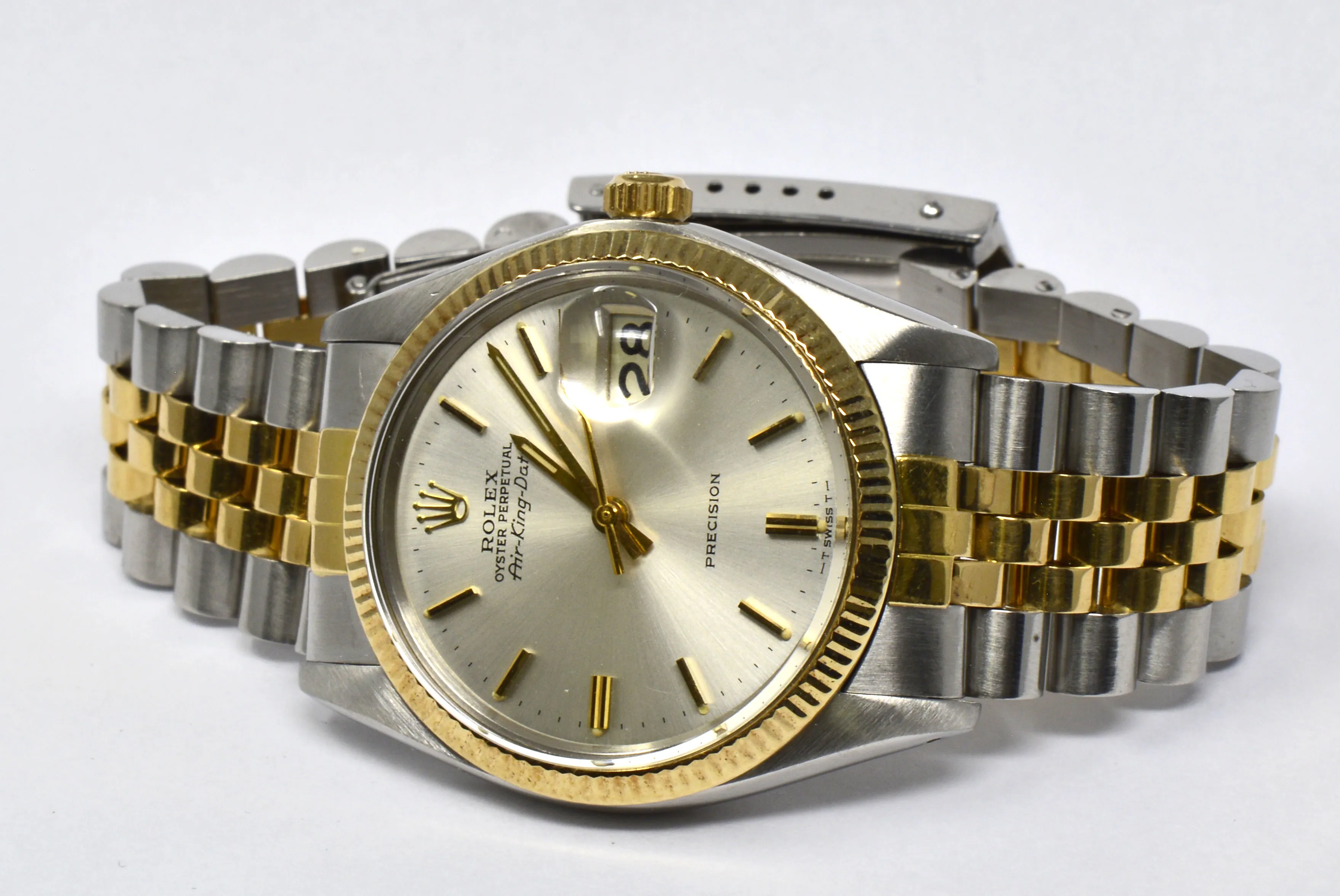 Rolex Air King 5701 34mm Yellow gold and Stainless steel Silver 1