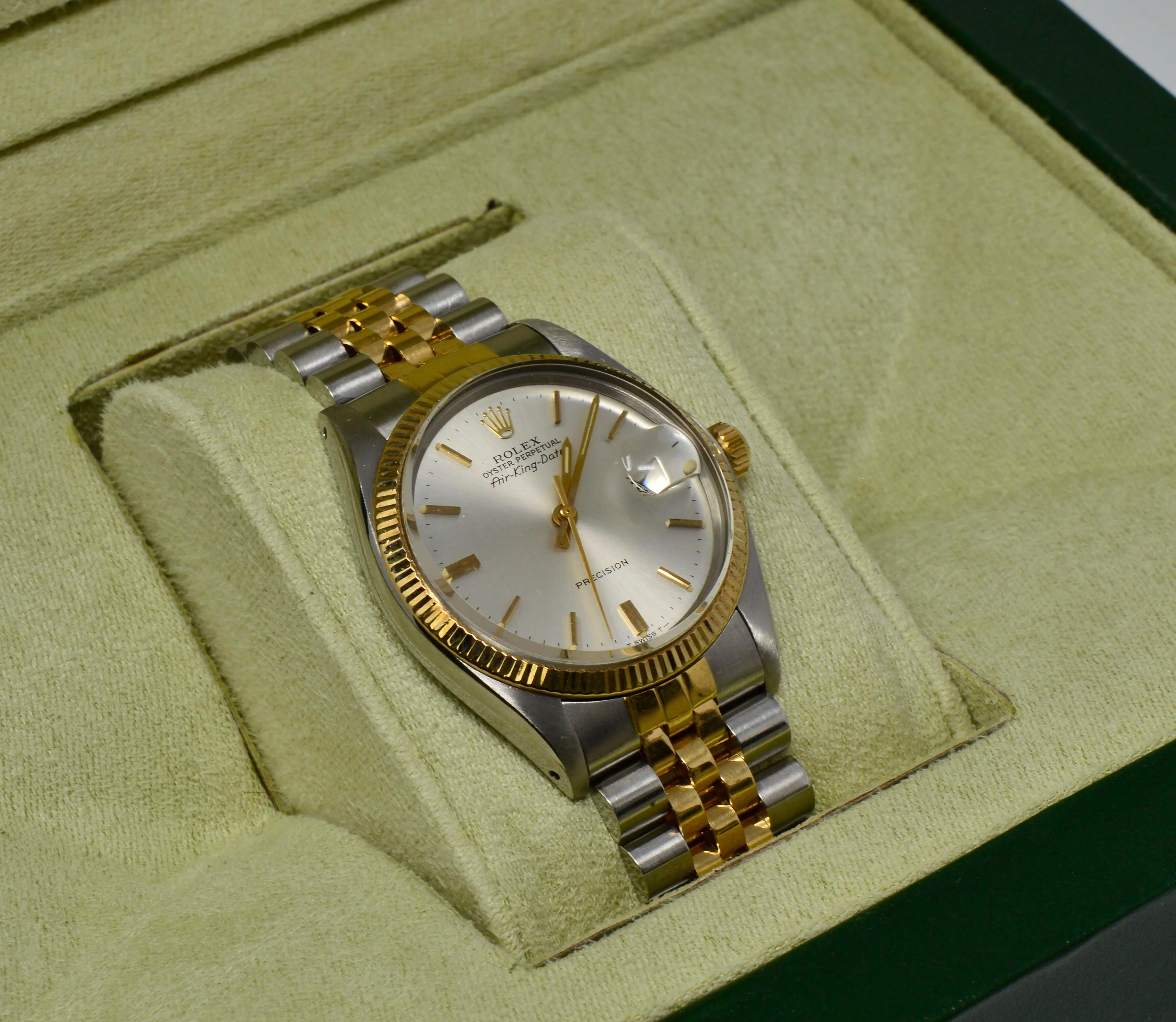 Rolex Air King 5701 34mm Yellow gold and Stainless steel Silver 2