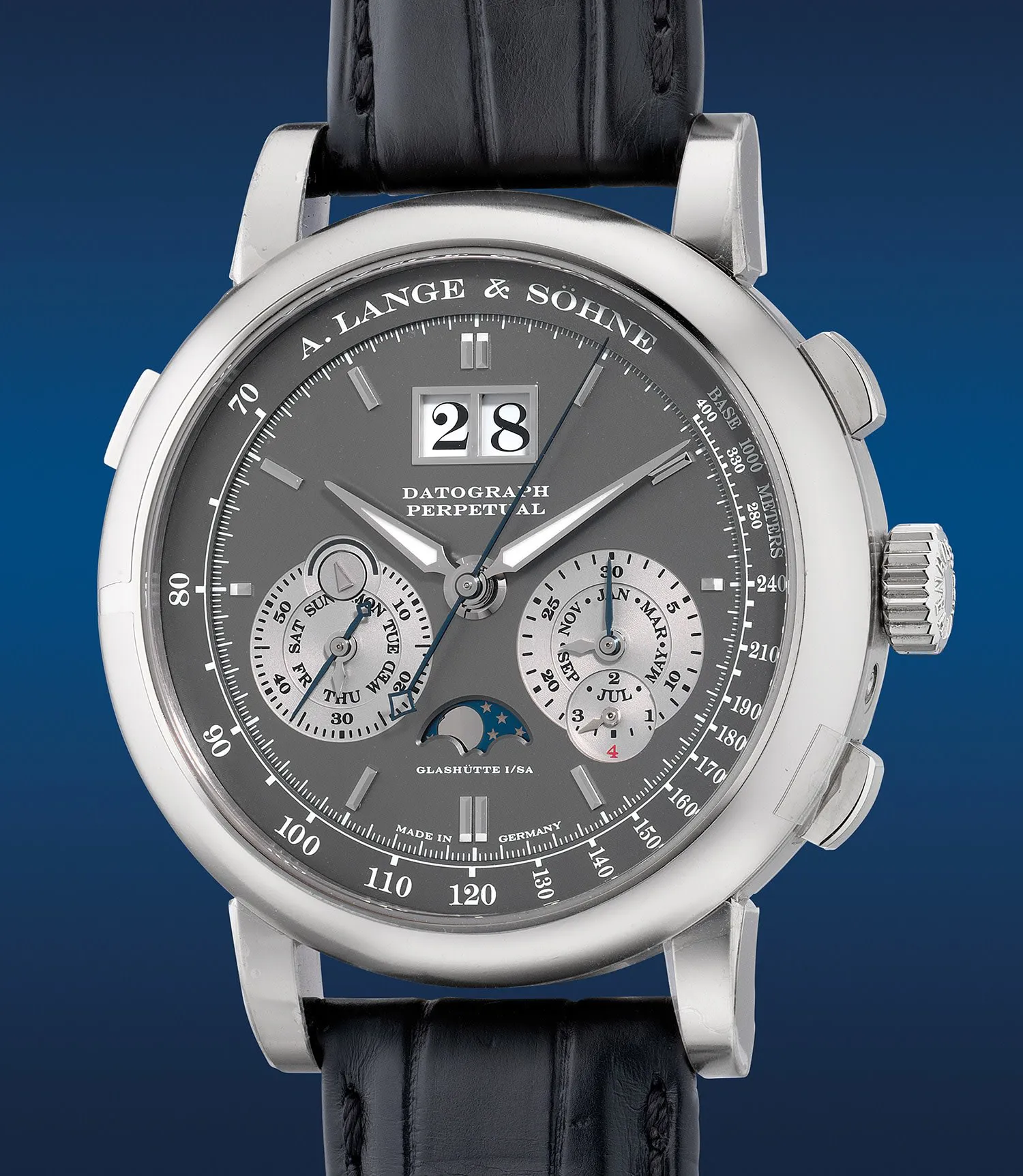 A. Lange & Söhne Datograph 410.038 41mm White gold Gray