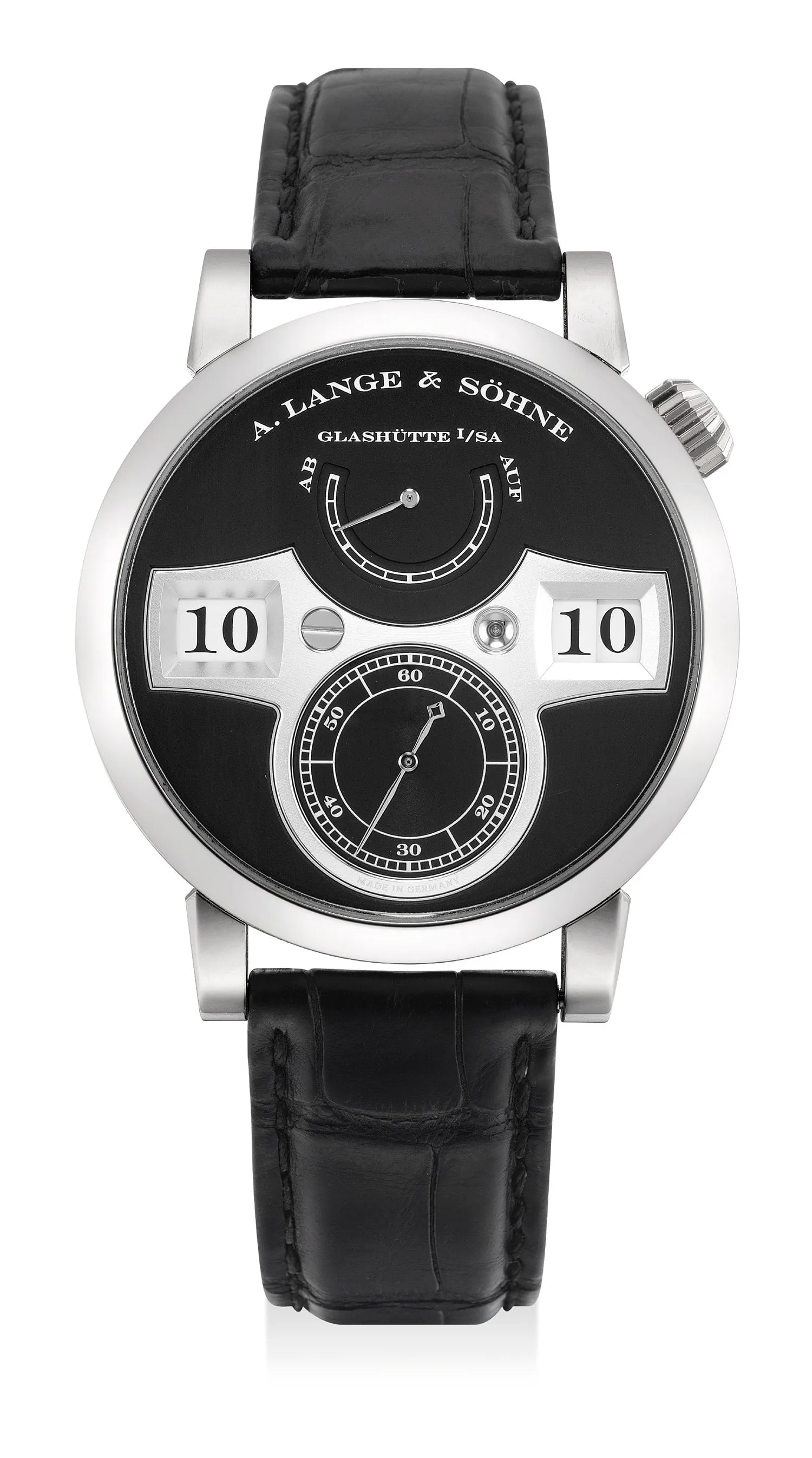 A. Lange & Söhne Lange Zeitwerk 140.029 42mm White gold Black