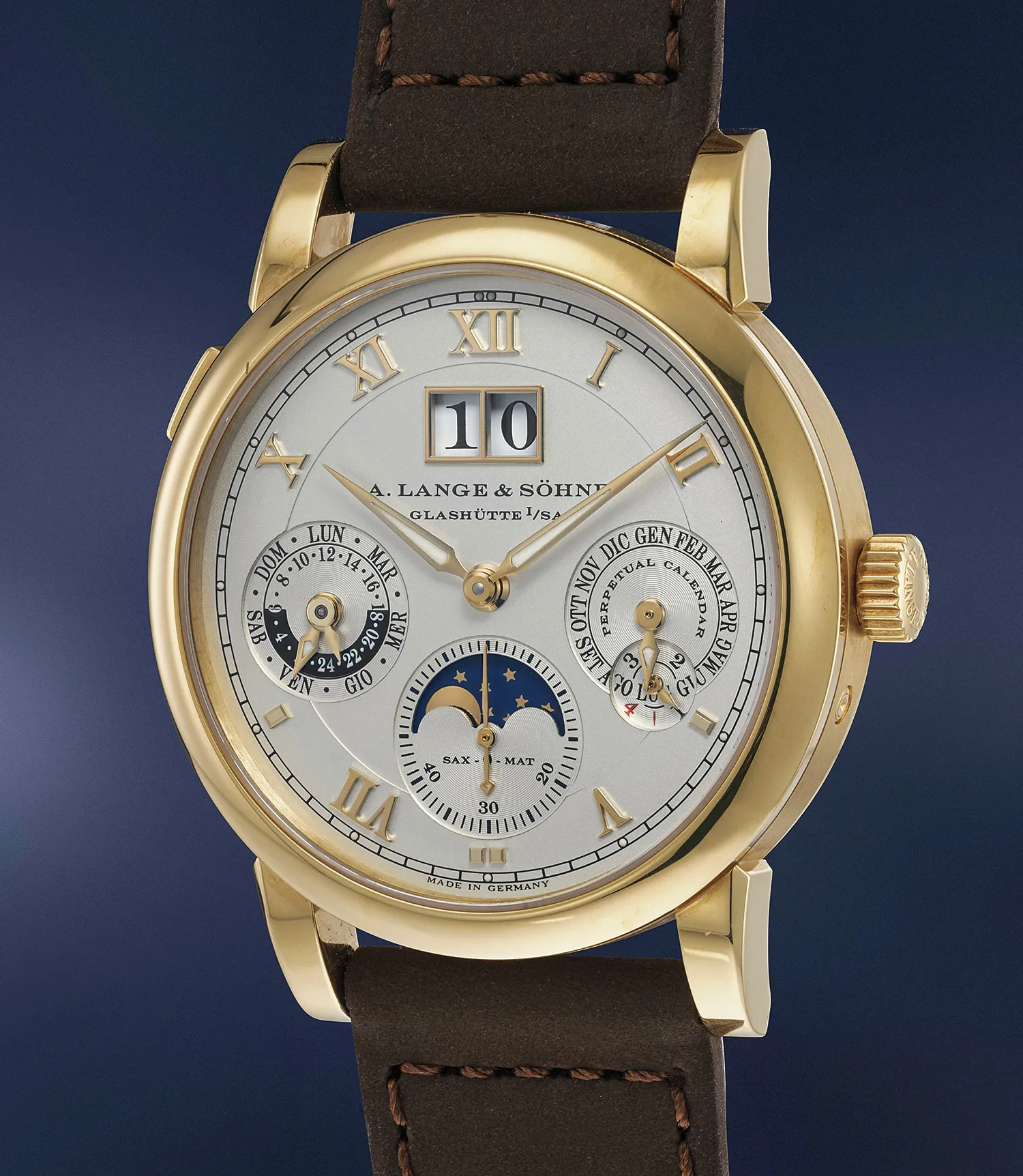 A. Lange & Söhne Langematik Perpetual 310.021 38.5mm Yellow gold Champagne