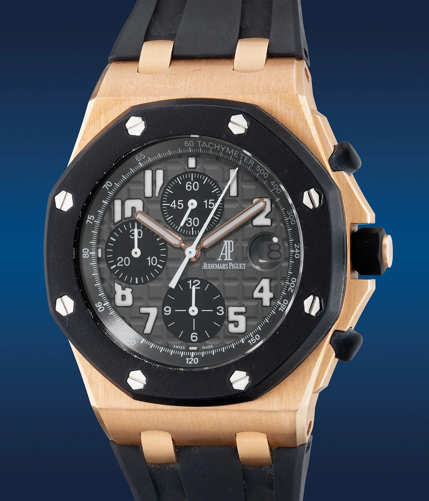 Audemars Piguet Royal Oak Offshore 25940OK.OO.D002CA.01 42mm 18k pink gold and rubber Black