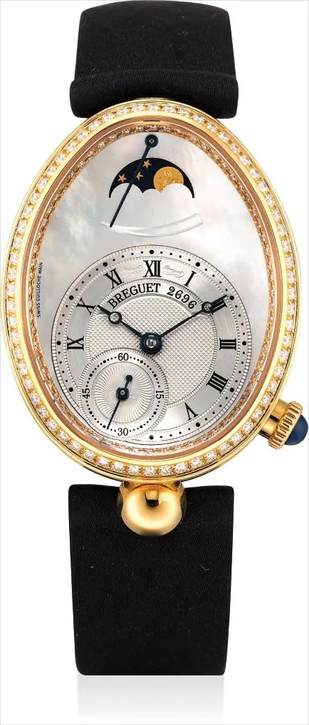 Breguet Reine de Naples 8908 36mm Yellow gold and Diamond Mother-of-pearl