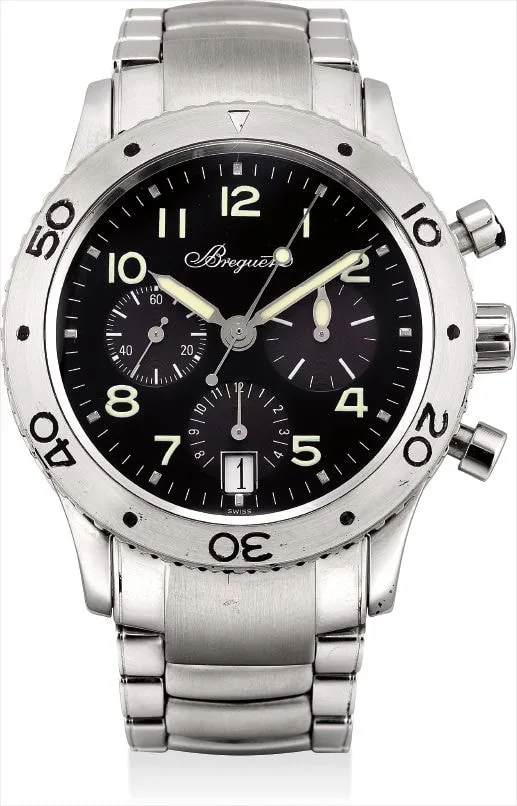 Breguet Type XX Transatlantique 3820 39.5mm Stainless steel Black