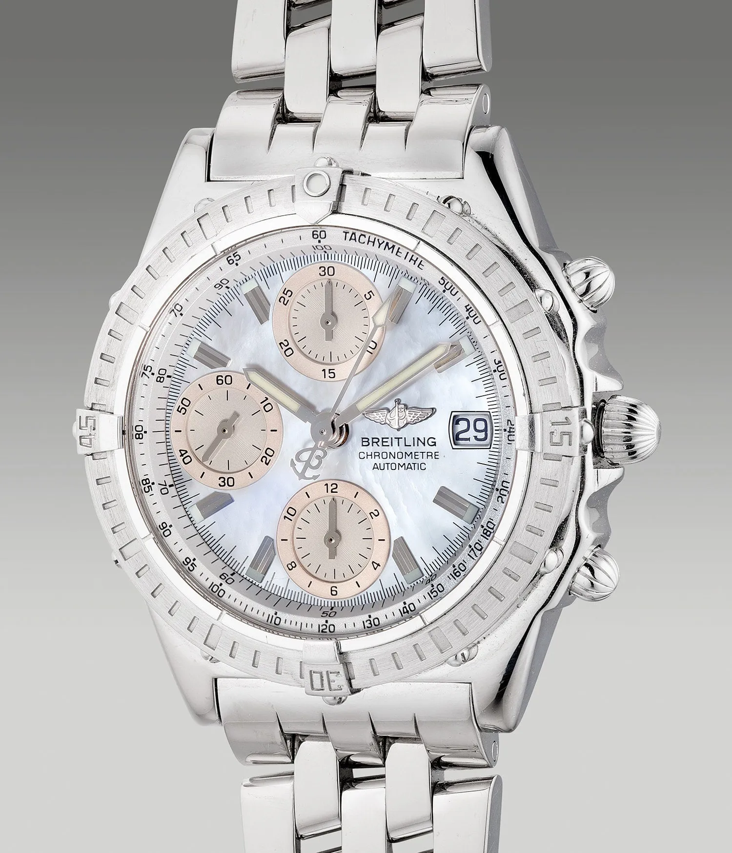 Breitling Chronomat J13352 38mm White gold Mother-of-pearl