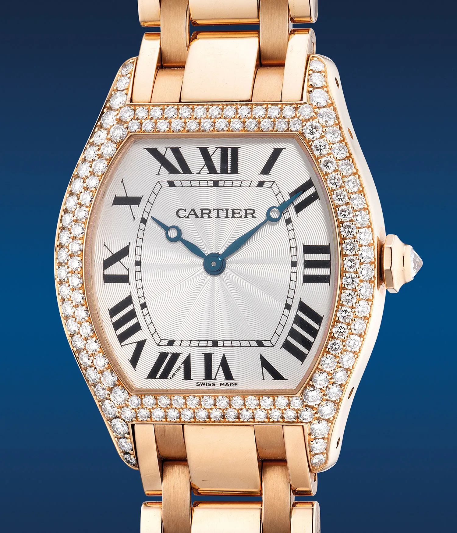 Cartier Tortue 2498 34mm Rose gold and Diamond White