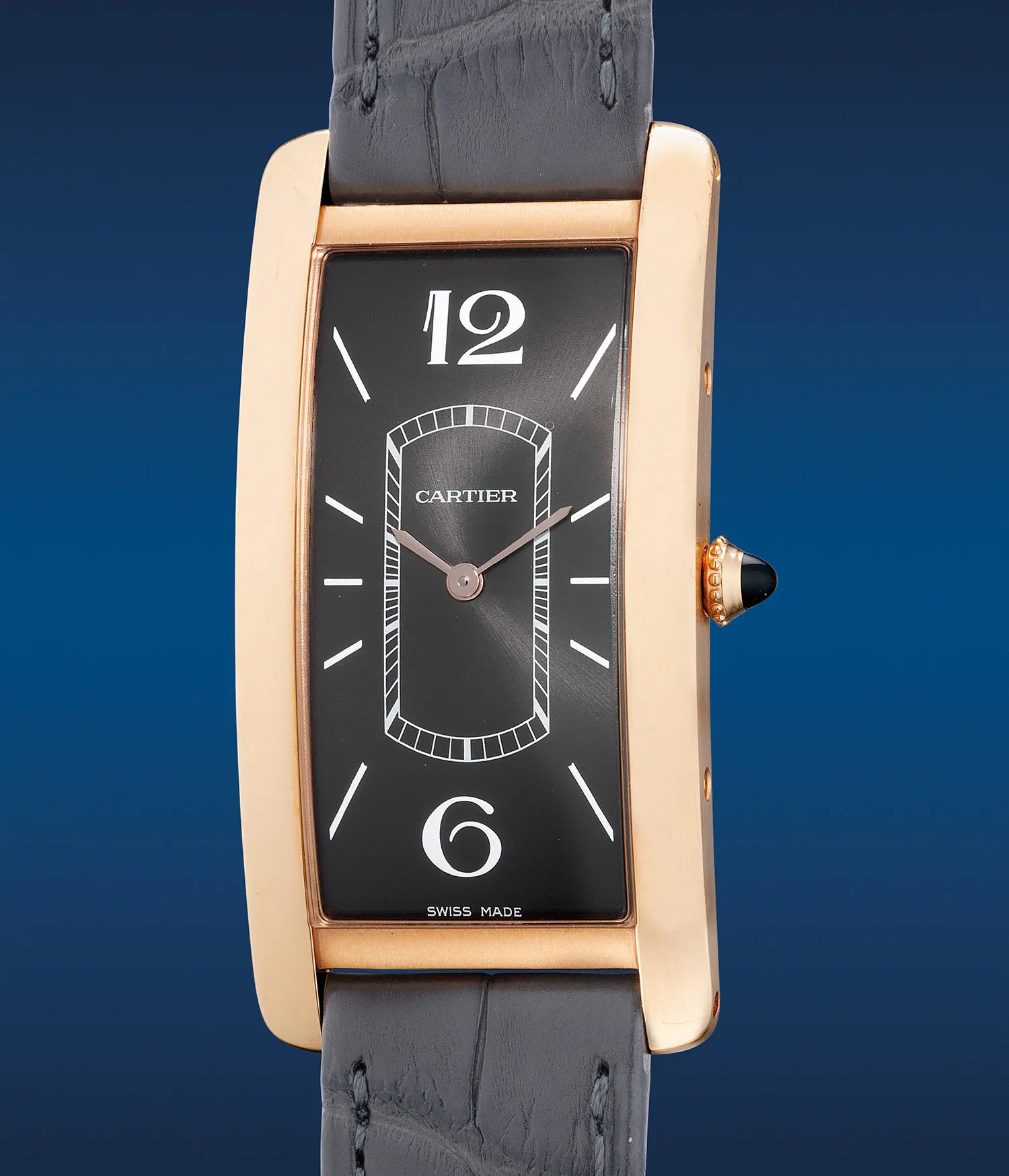 Cartier Tank Cintrée WGTA0025 46.3mm Rose gold Black