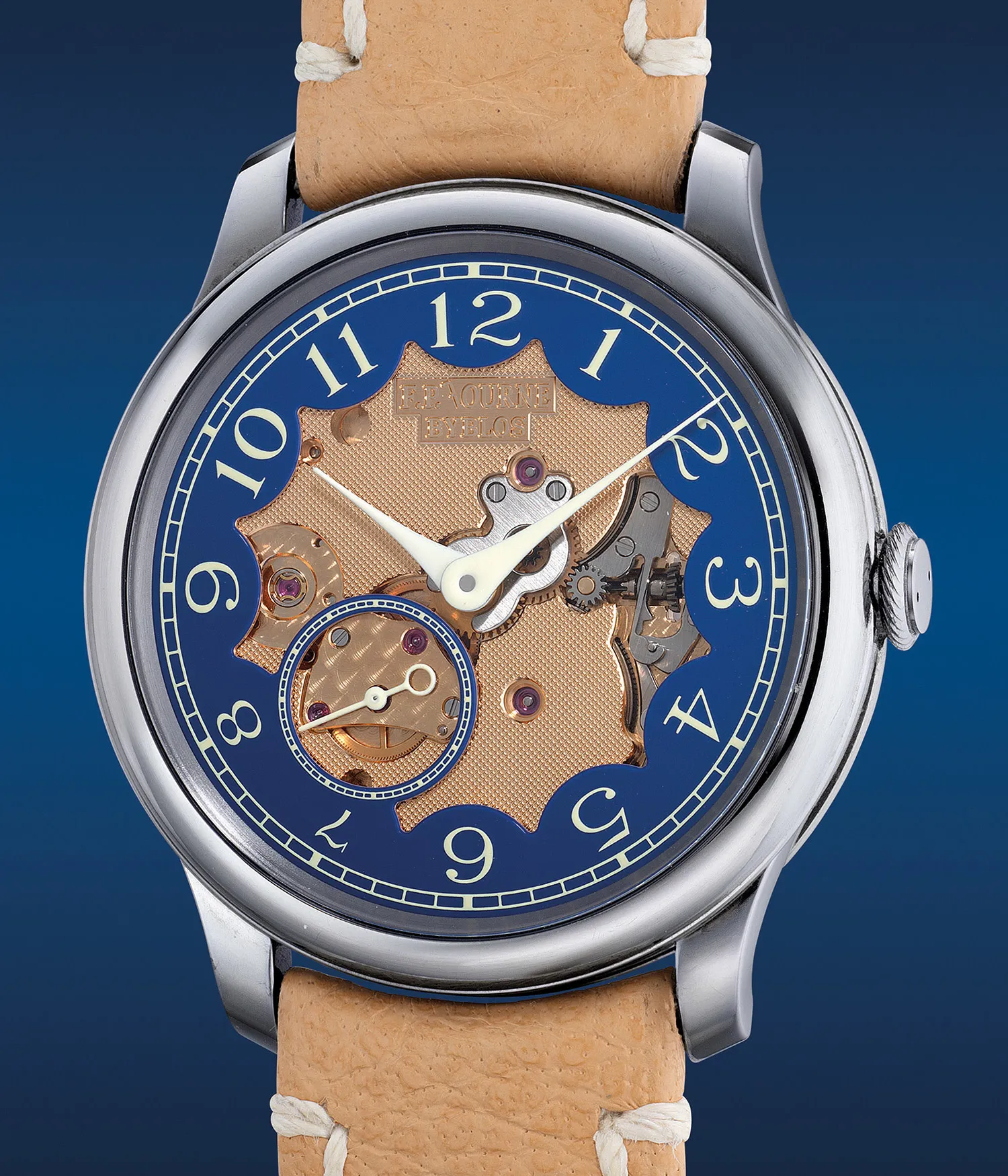 F.P. Journe Chronomètre Bleu Byblos 39mm Tantalum Semi-skeletonized