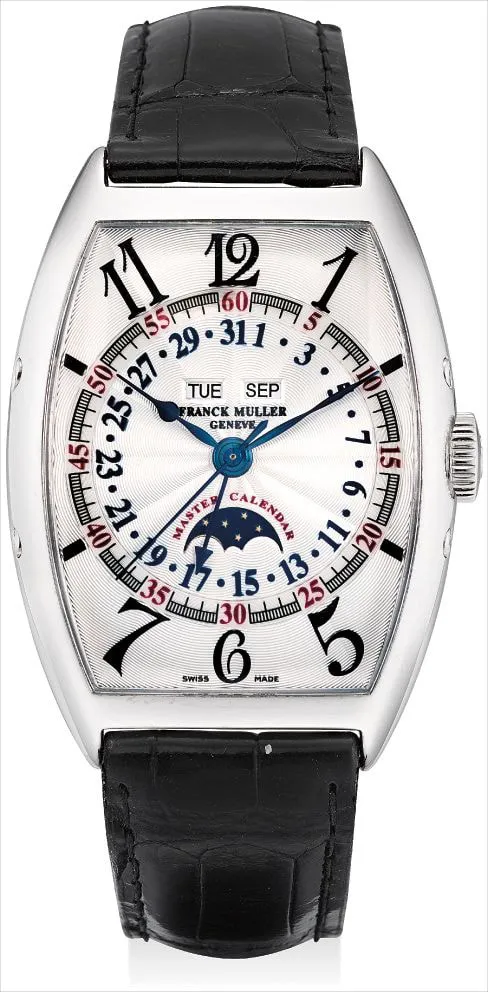 Franck Muller Master Calendar 6850 MC L 34mm White gold Silver