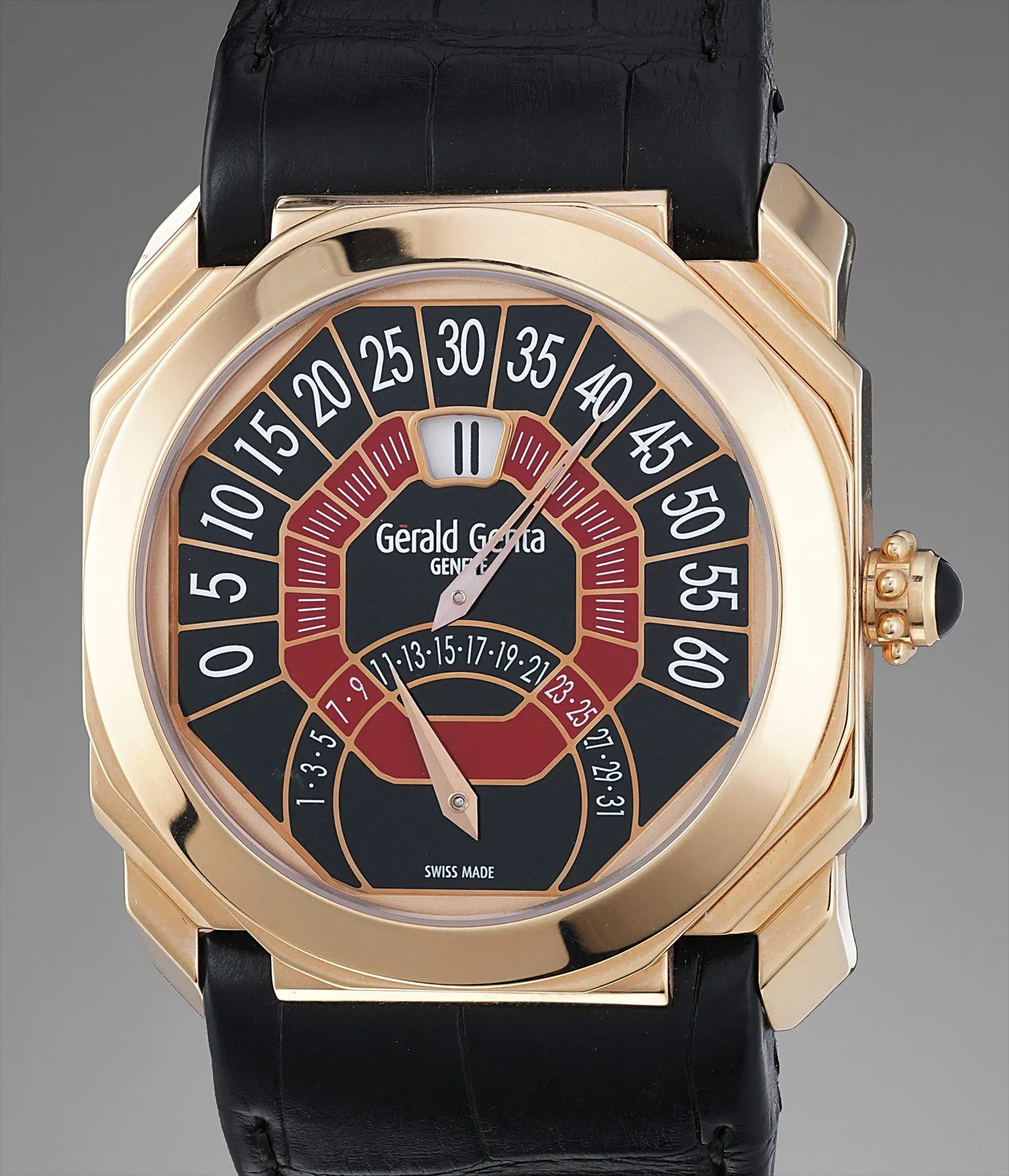 Gérald Genta Octo Bi-Retro OBR.Y.50.510.CN.BD 42.5mm Rose gold Black and red