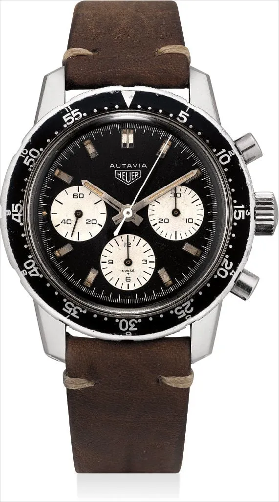 Heuer Autavia 2446C 40.5mm Stainless steel Black