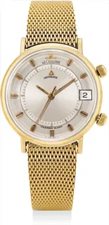 Jaeger-LeCoultre Memodate 34.5mm Yellow gold Silver