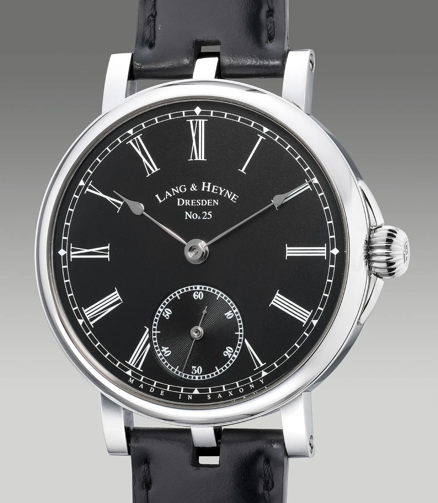 Lang & Heyne Friedrich III No. 25 39.2mm Stainless steel Black