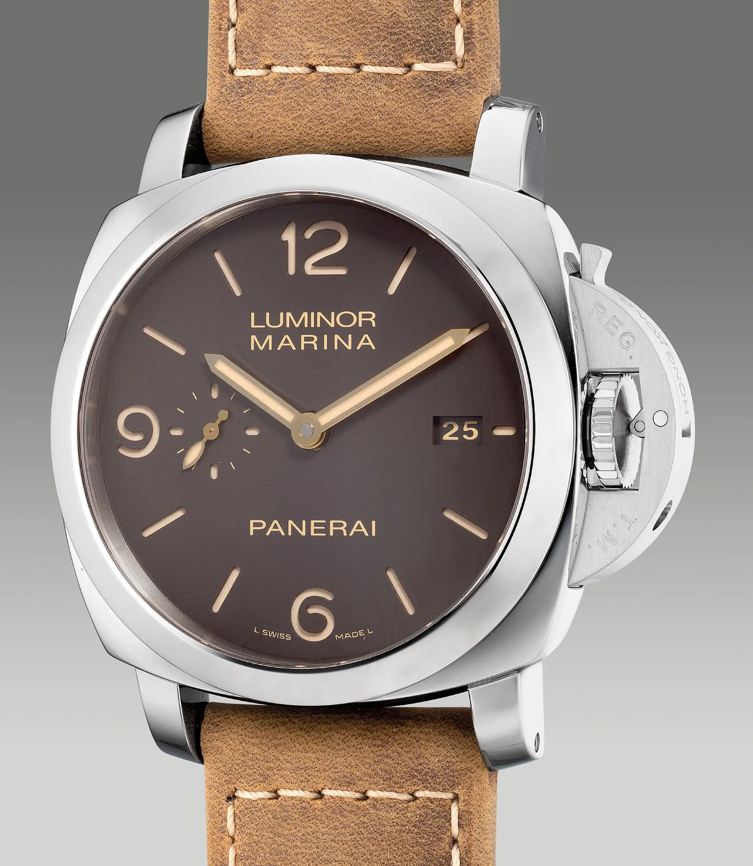 Panerai Luminor 1950 PAM00608 44mm Stainless steel Brown