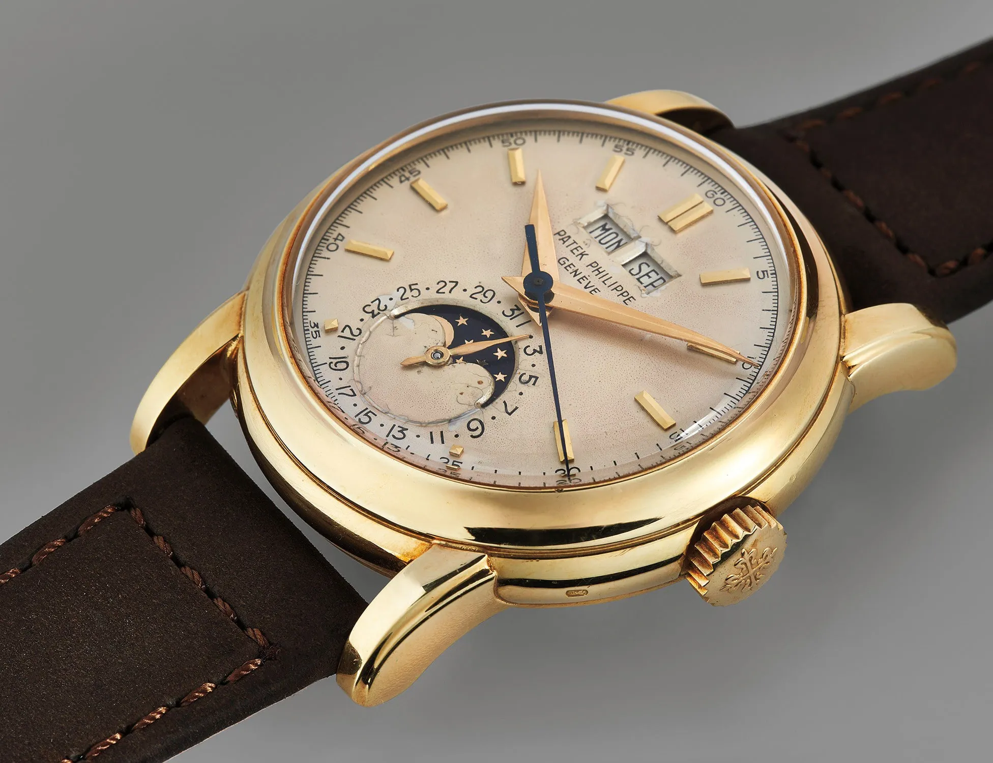 Patek Philippe 2438/1 37mm Yellow gold Silver 1