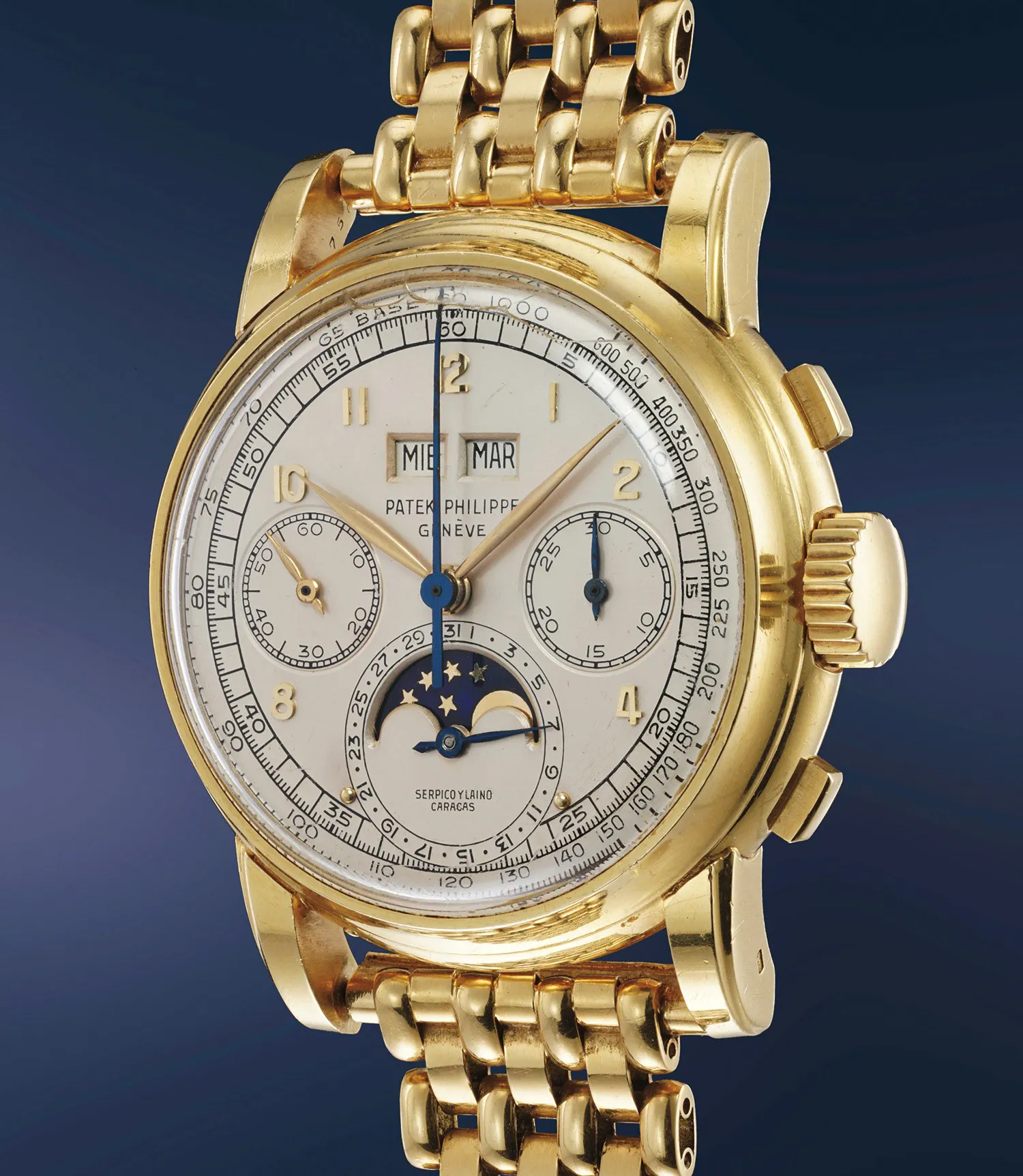 Patek Philippe 2499 37.5mm Yellow gold White