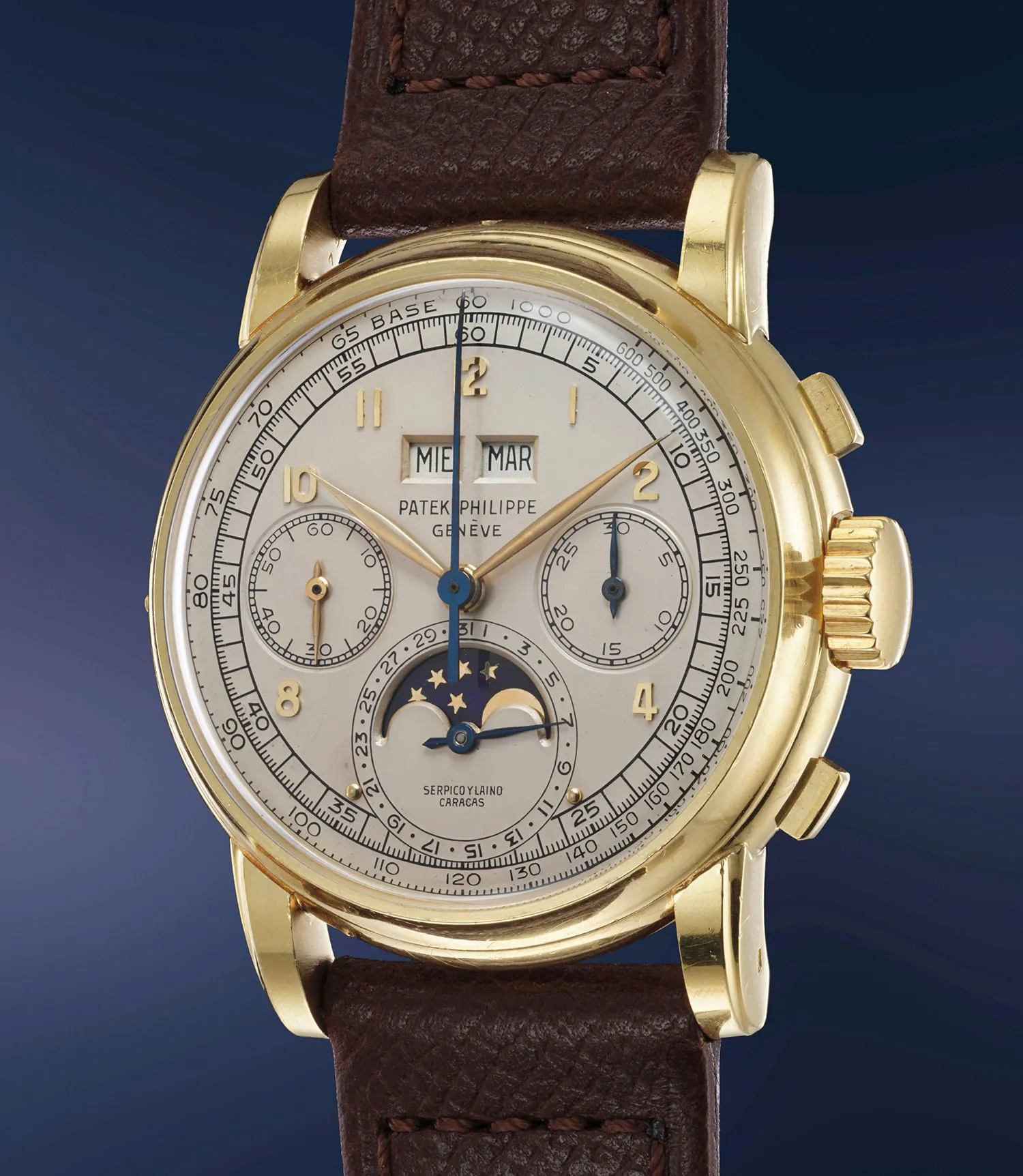 Patek Philippe 2499 37.5mm Yellow gold White 1