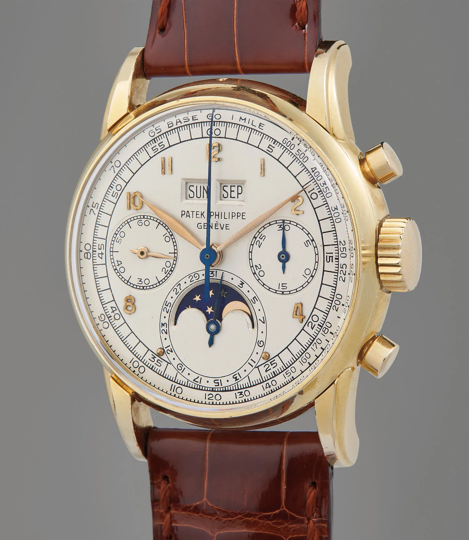 Patek Philippe Perpetual Calendar Chronograph 2499 37.5mm Yellow gold White