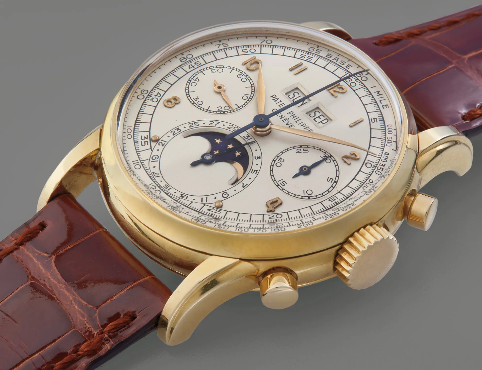 Patek Philippe Perpetual Calendar Chronograph 2499 37.5mm Yellow gold White 1