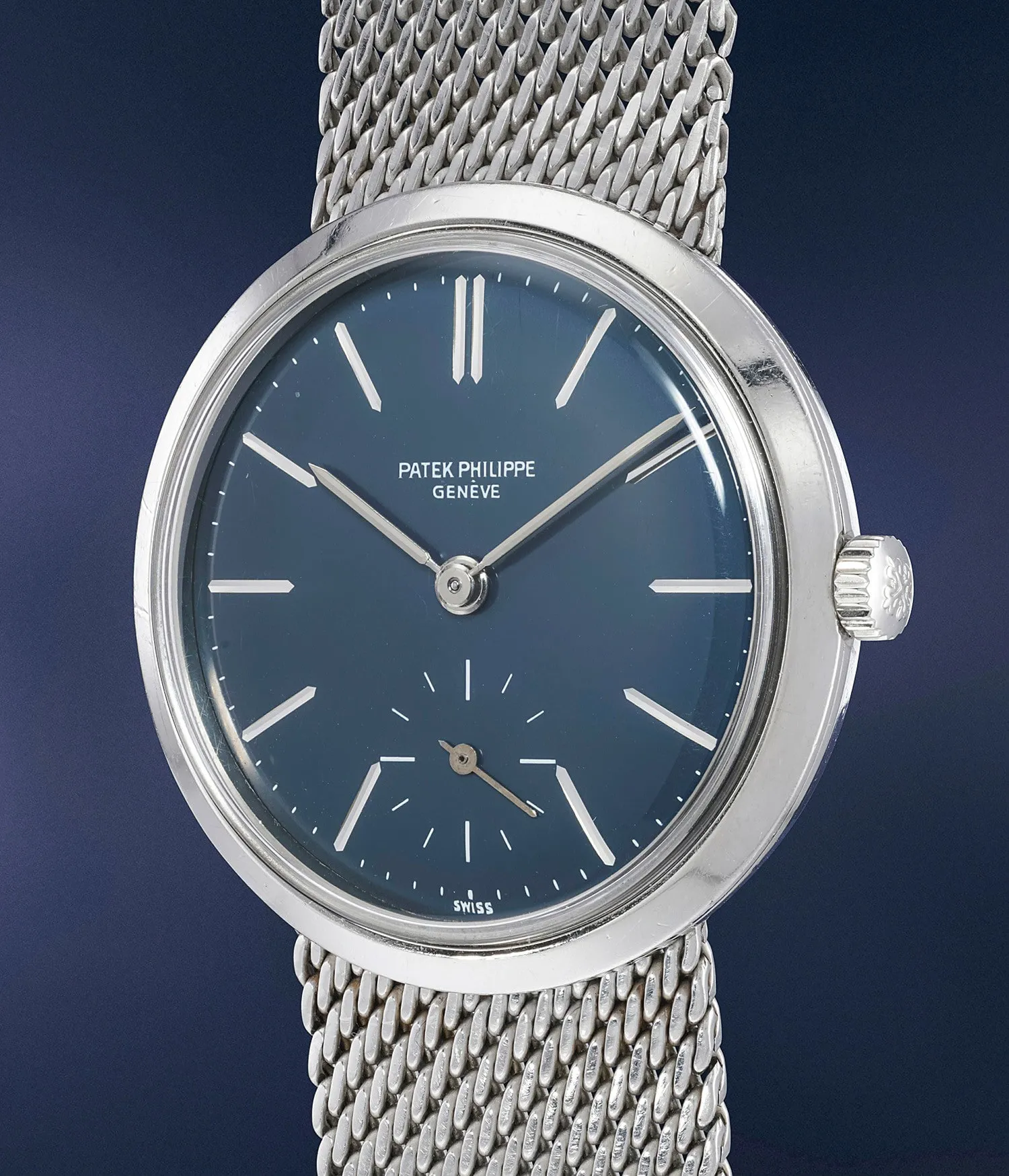 Patek Philippe 3418 34mm Stainless steel Navy blue