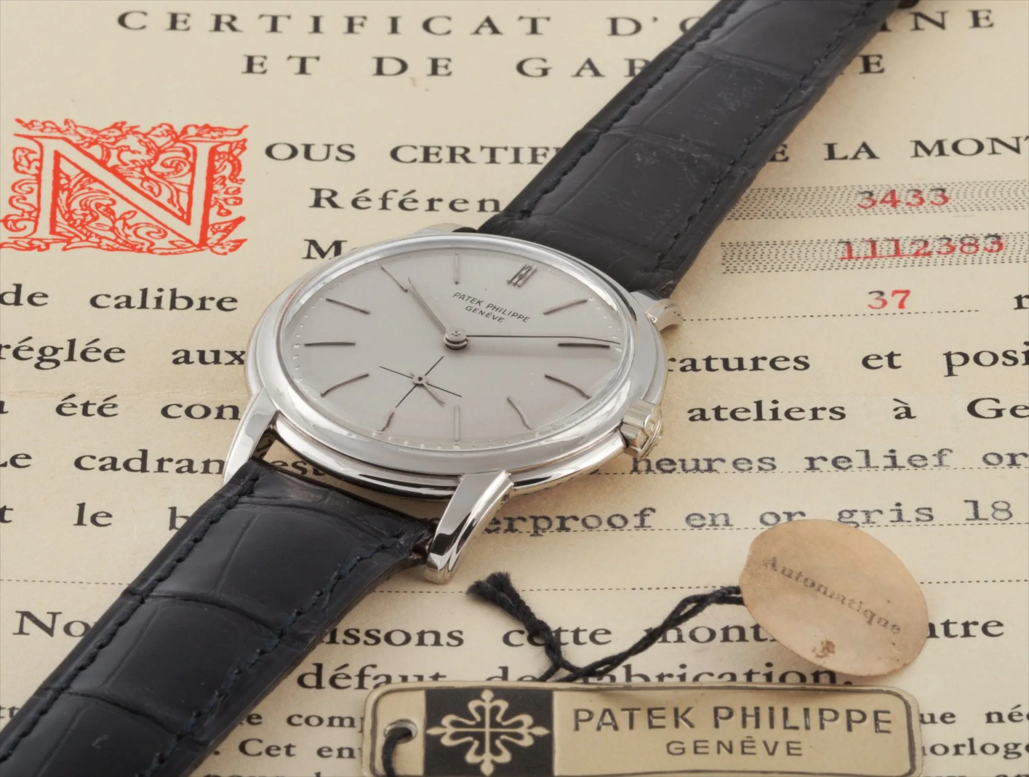 Patek Philippe 3433 36mm White gold Light Grey