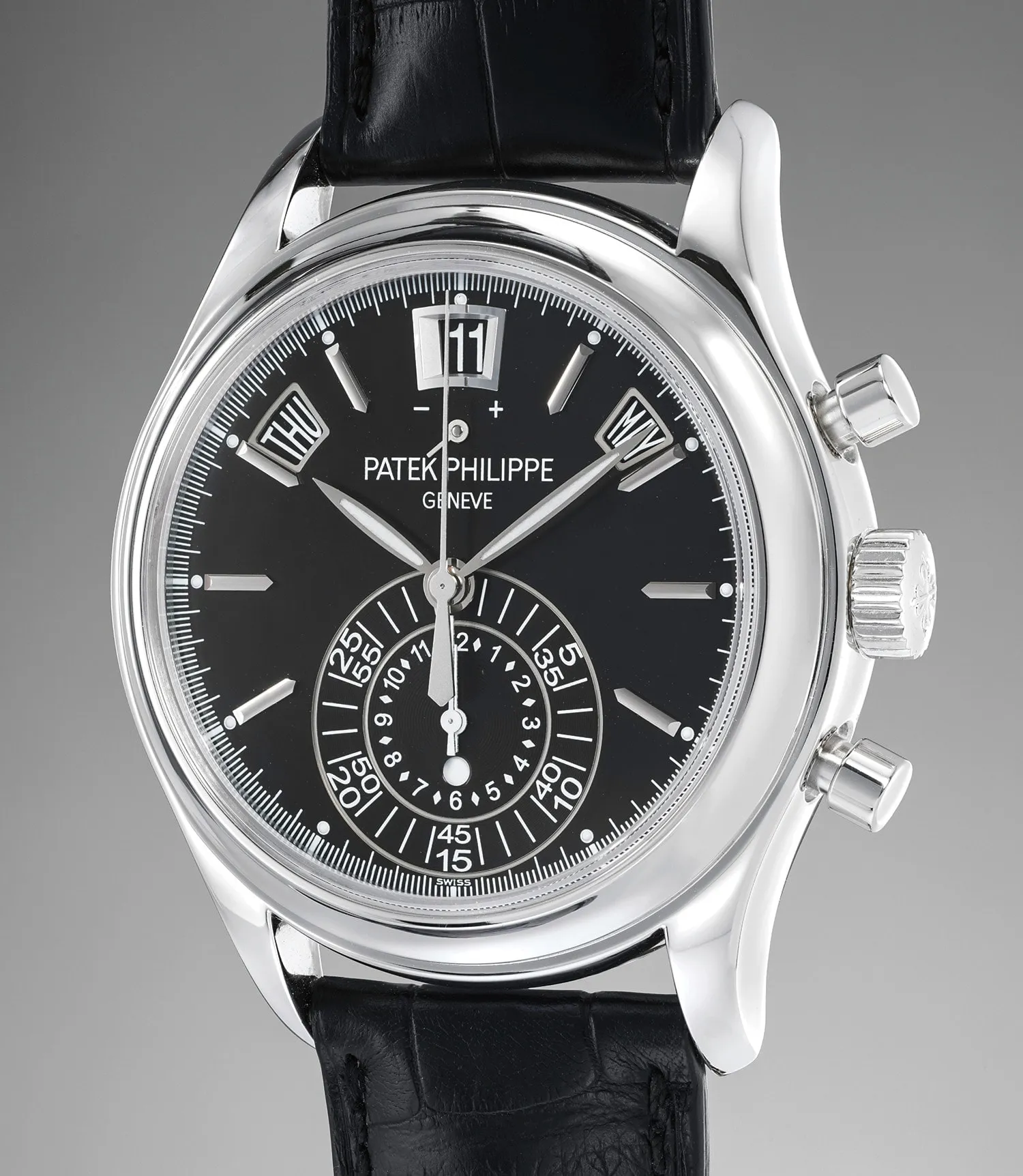 Patek Philippe Annual Calendar Chronograph 5960P 40.5mm Platinum Black