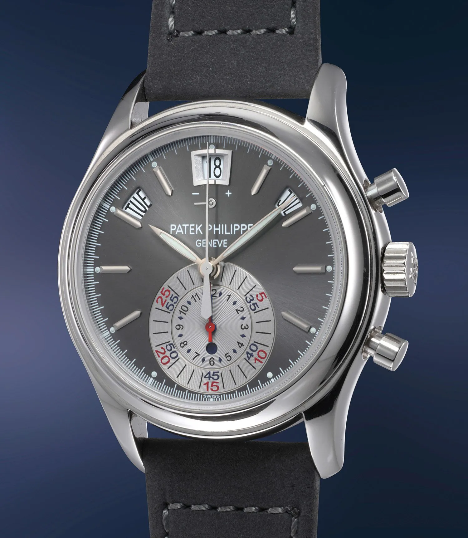 Patek Philippe Annual Calendar Chronograph 5960P 40mm Platinum Anthracite grey