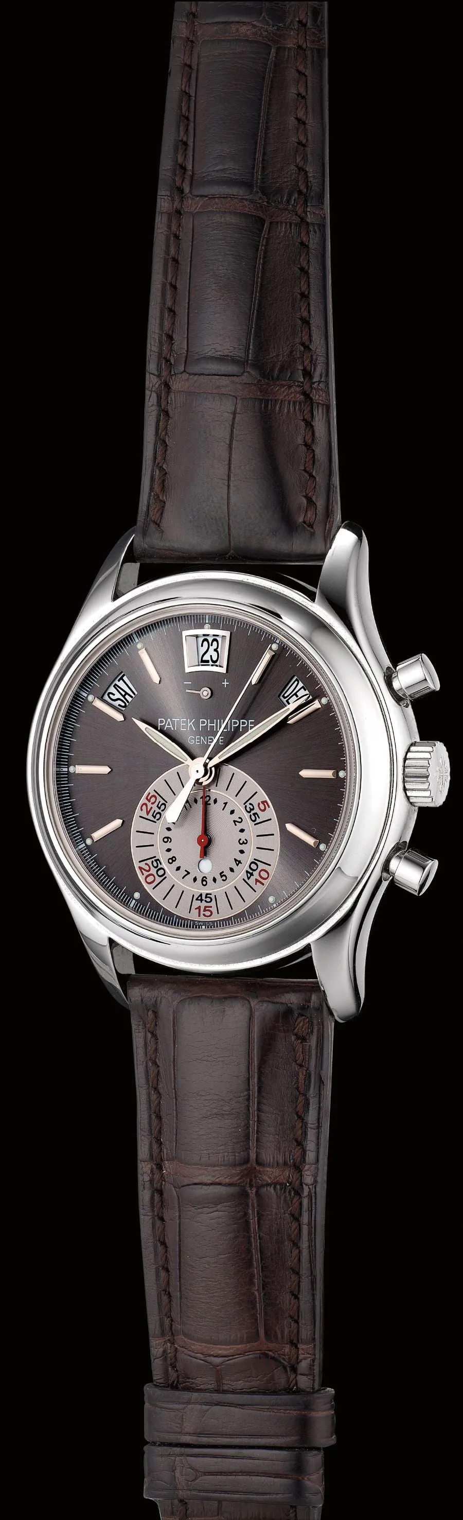 Patek Philippe Annual Calendar Chronograph 5960P 40.5mm Platinum Brown