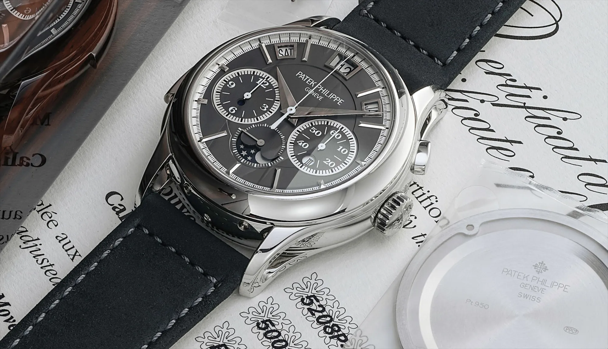 Patek Philippe Minute Repeater Perpetual Calendar Chronograph 5208P 42mm Platinum Grey 2