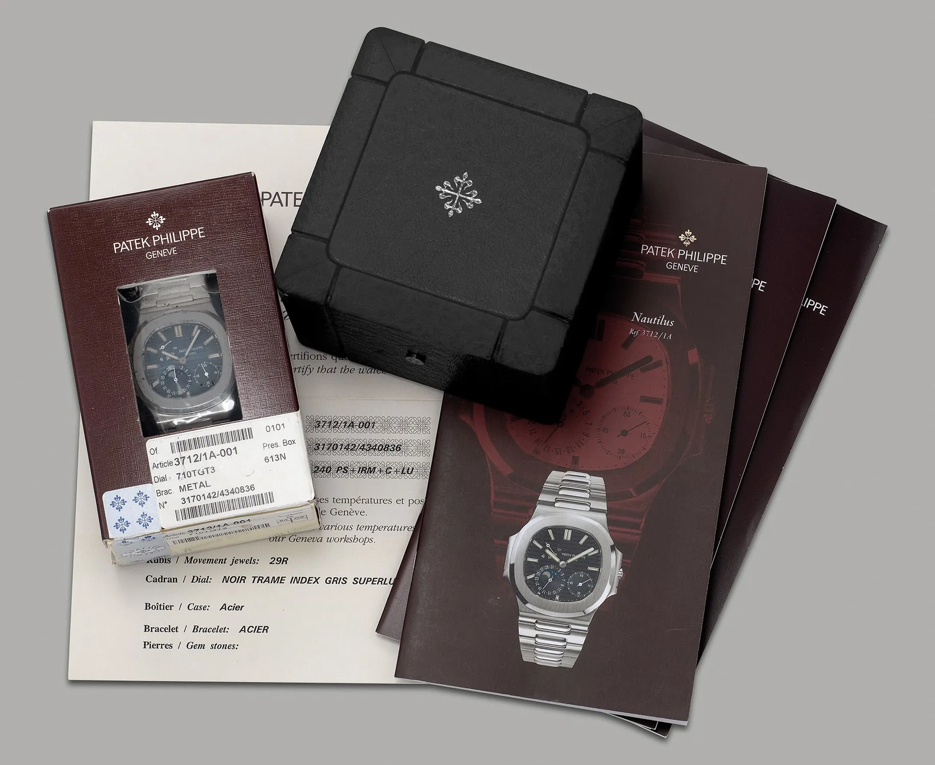 Patek Philippe Nautilus 3712/1A-001 42mm Stainless steel Black 1