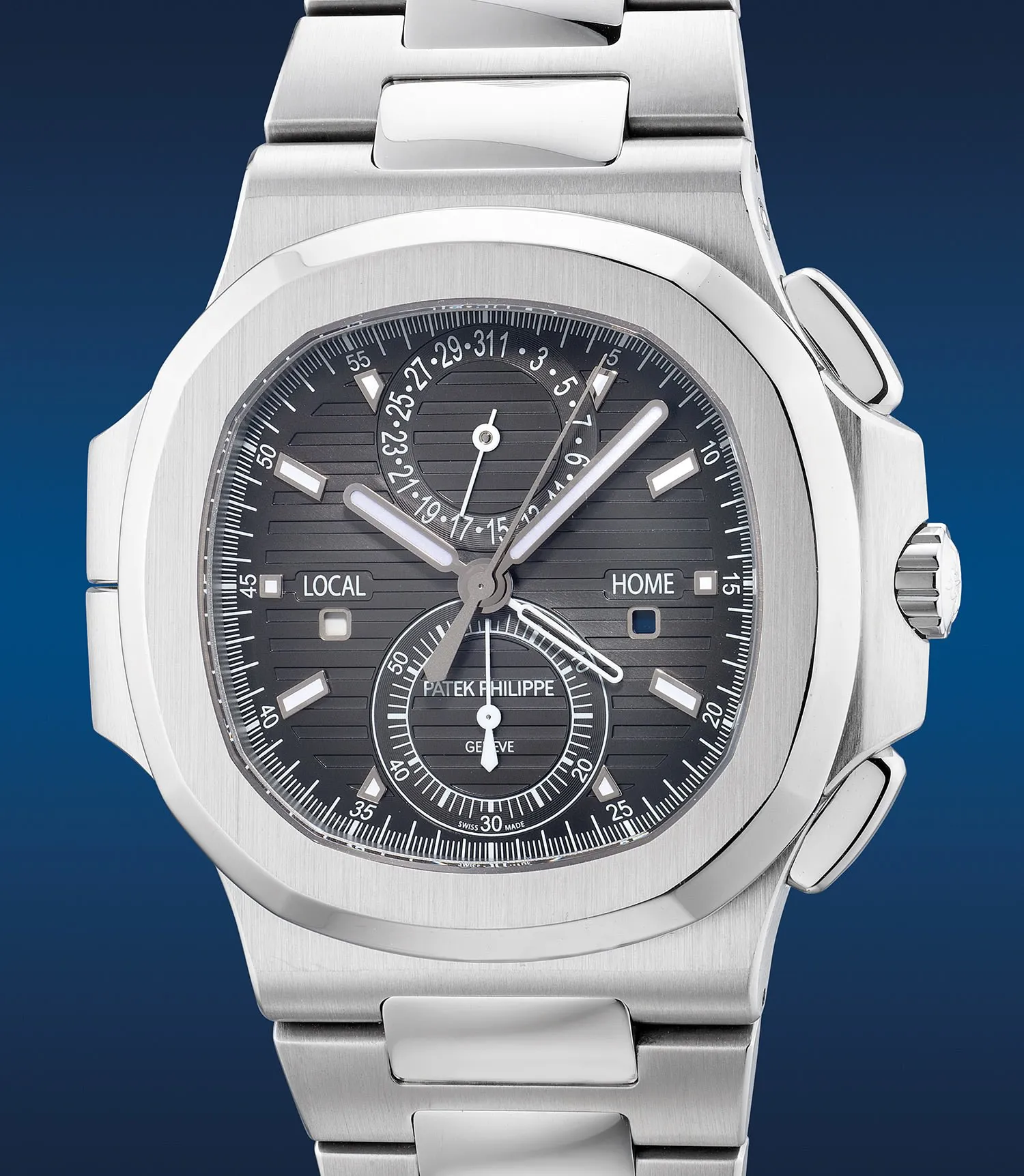 Patek Philippe Nautilus Travel-Time Chronograph 5990/1A-001 40.5mm Stainless steel Black