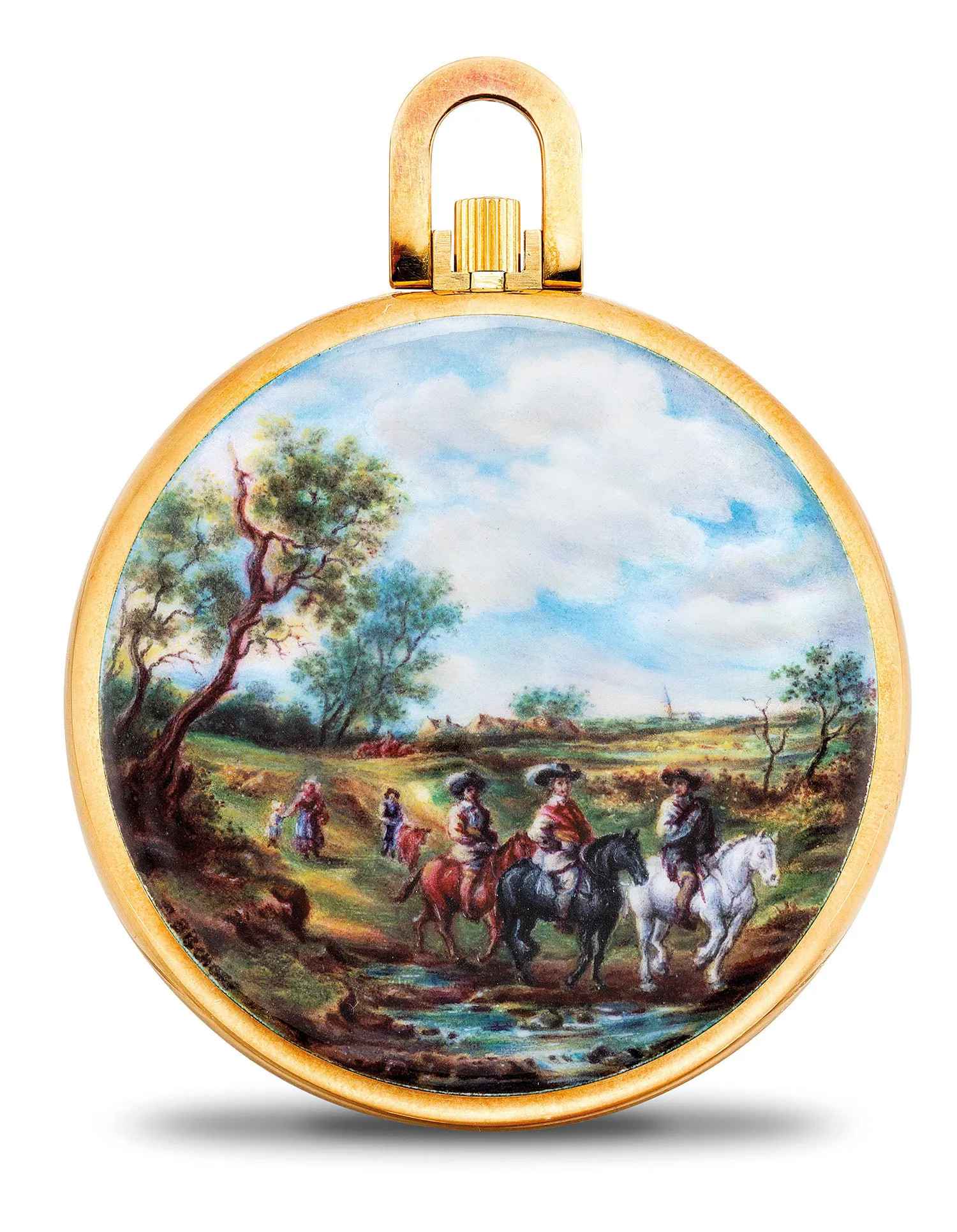 Patek Philippe Paysage hollandais-le plat pays 866/2 47mm Yellow gold and Enamel White 1