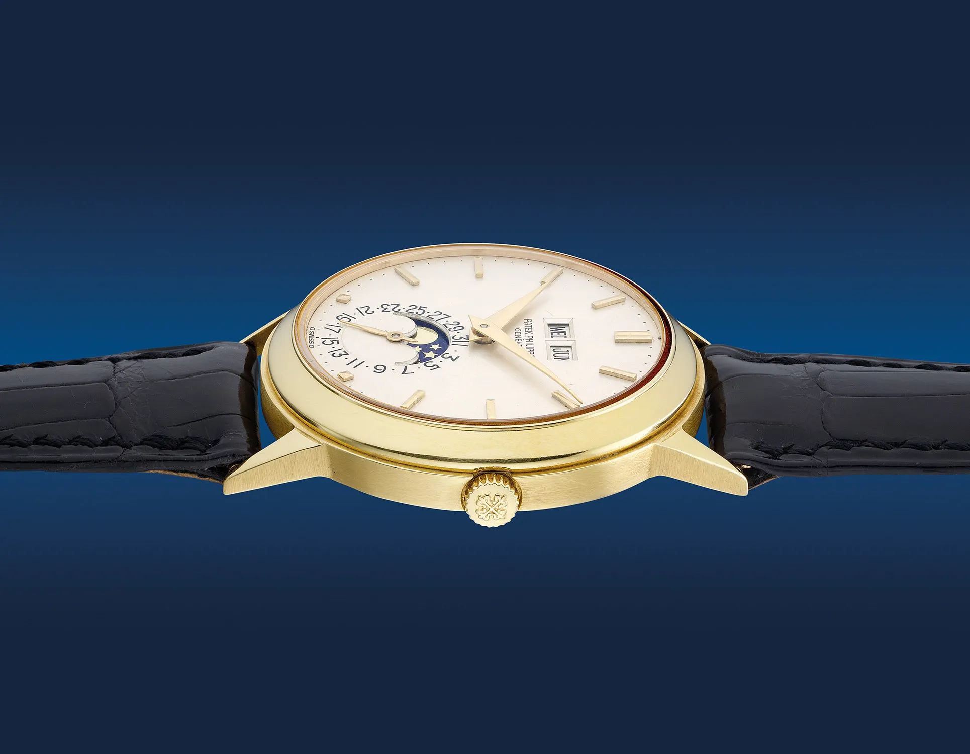 Patek Philippe Perpetual Calendar 3448 37.5mm Yellow gold Cream 4