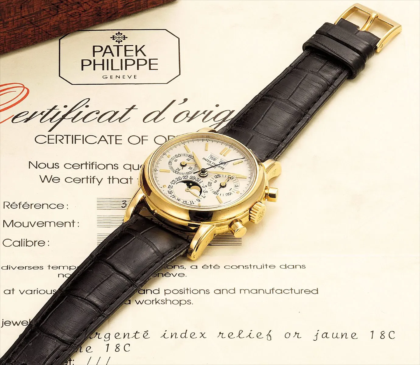 Patek Philippe Perpetual Calendar Chronograph 3971E 36mm Yellow gold White 1