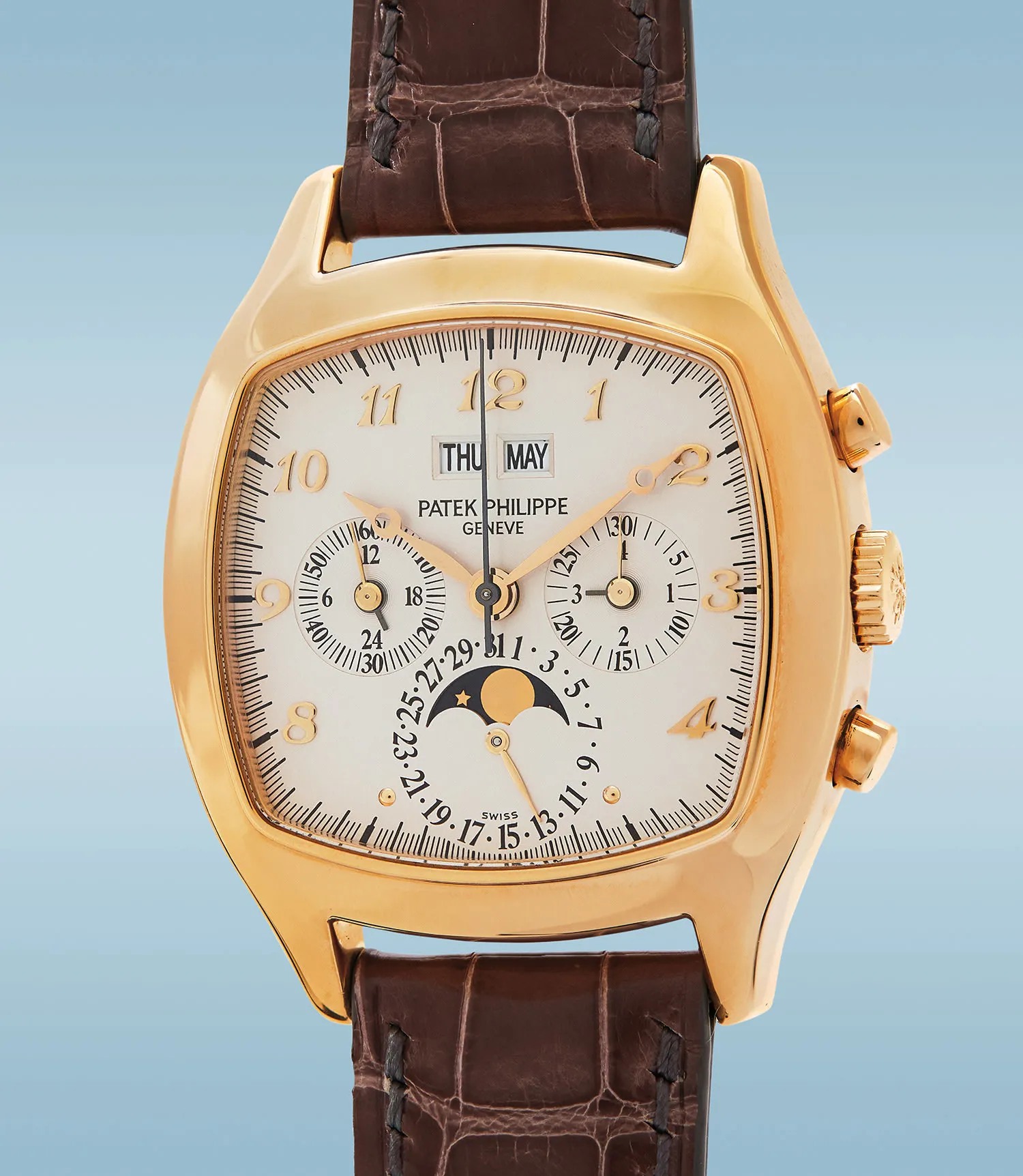 Patek Philippe Perpetual Calendar Chronograph 5020 37mm Yellow gold White