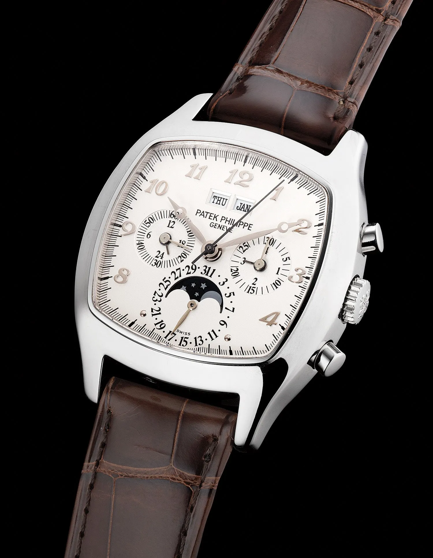 Patek Philippe Perpetual Calendar Chronograph 5020P 37mm Platinum Silver 1