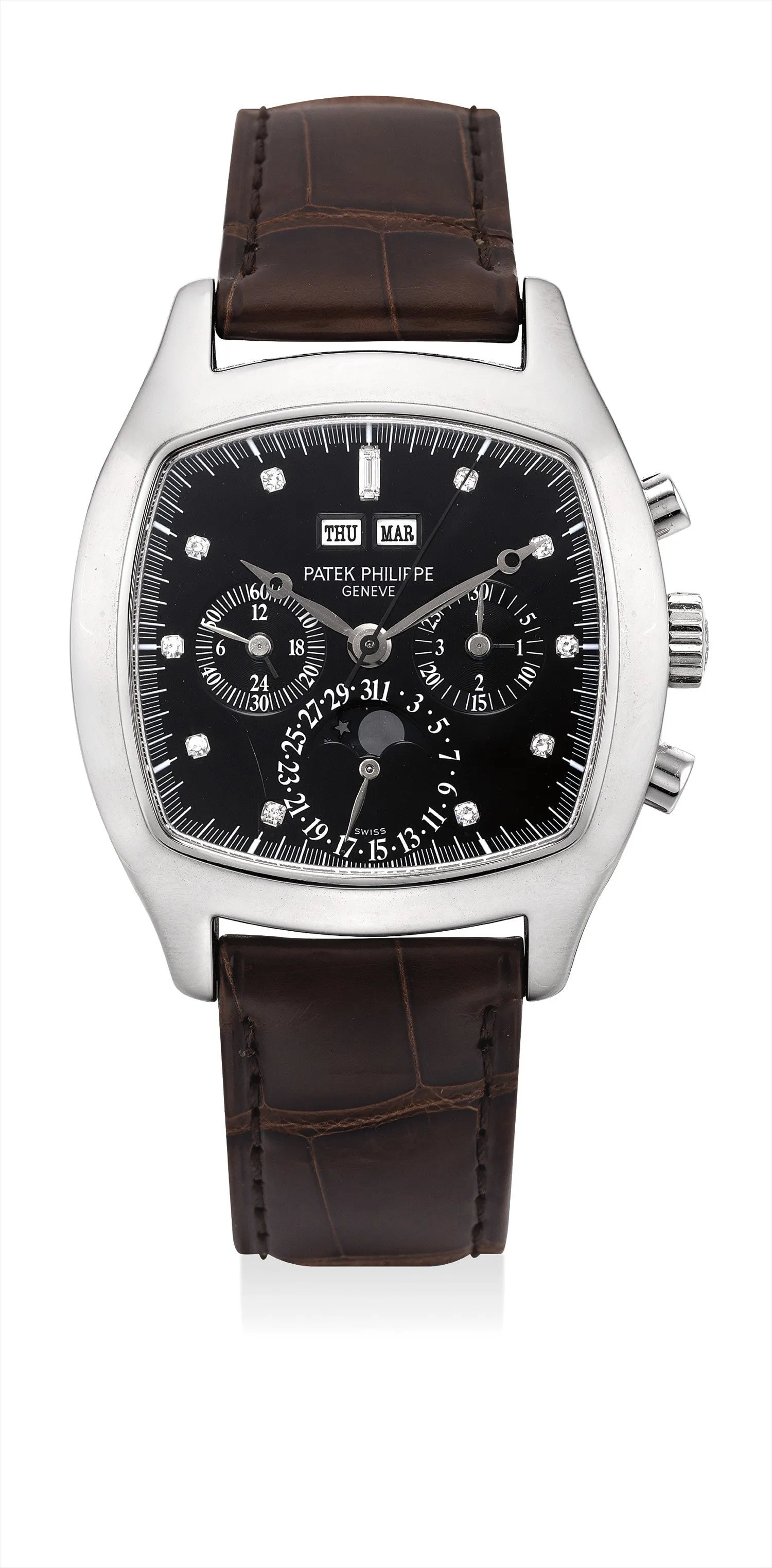 Patek Philippe Perpetual Calendar Chronograph 5020P 37mm Platinum Black