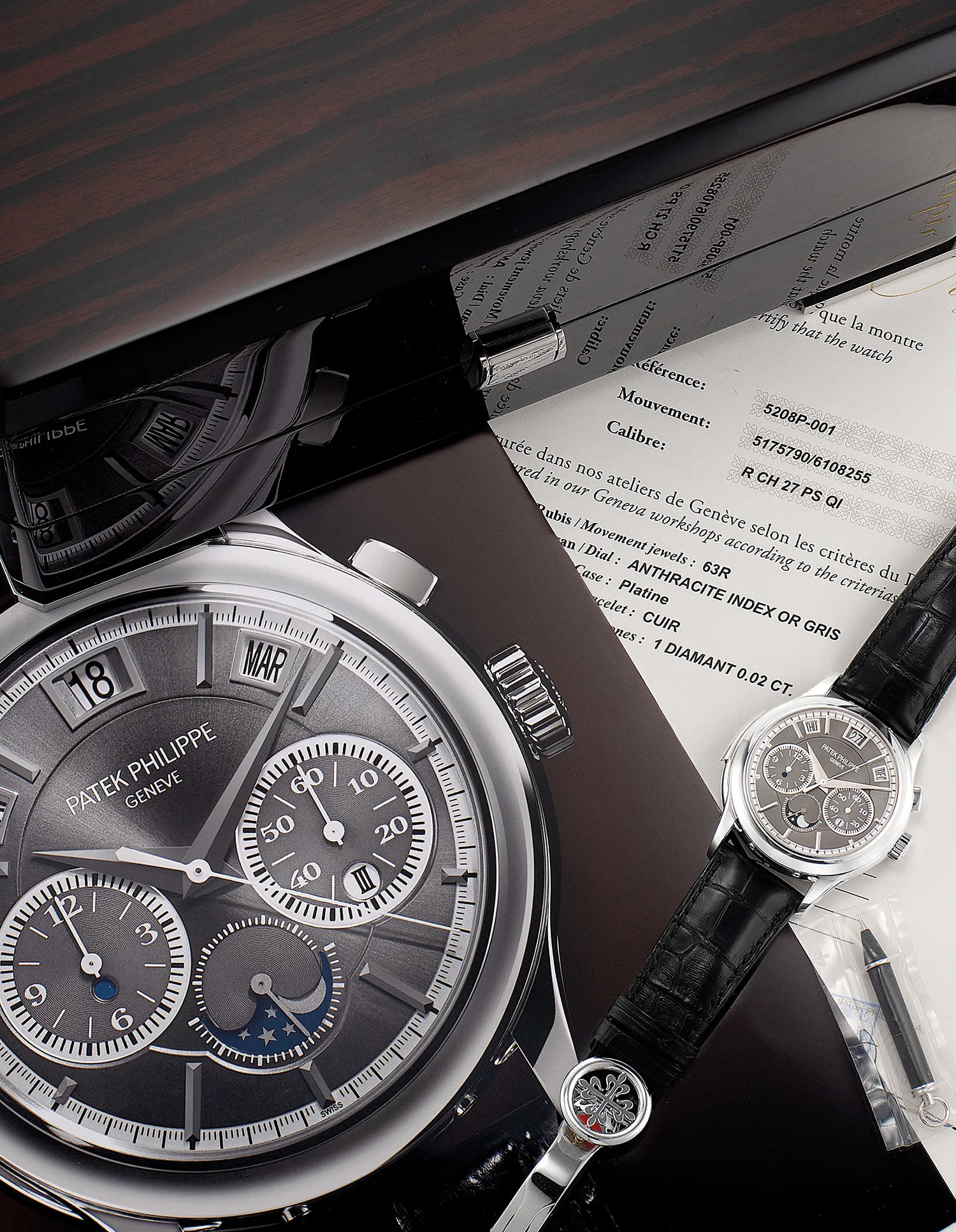 Patek Philippe Minute Repeater Perpetual Calendar Chronograph 5208P-001 42mm Platinum Gray 2