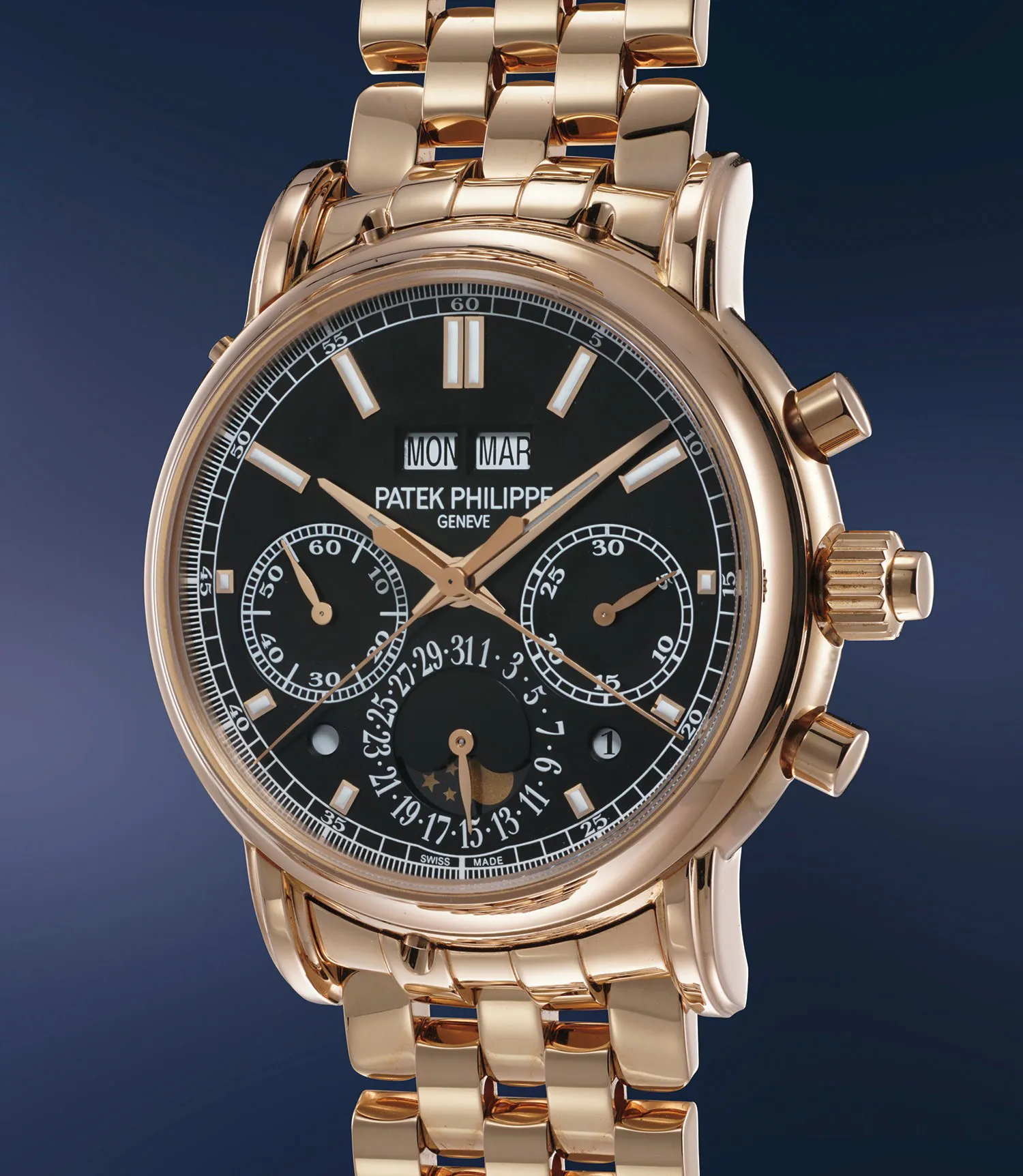 Patek Philippe Perpetual Calendar Split-Seconds Chronograph 5204/1R 40mm Rose gold Black