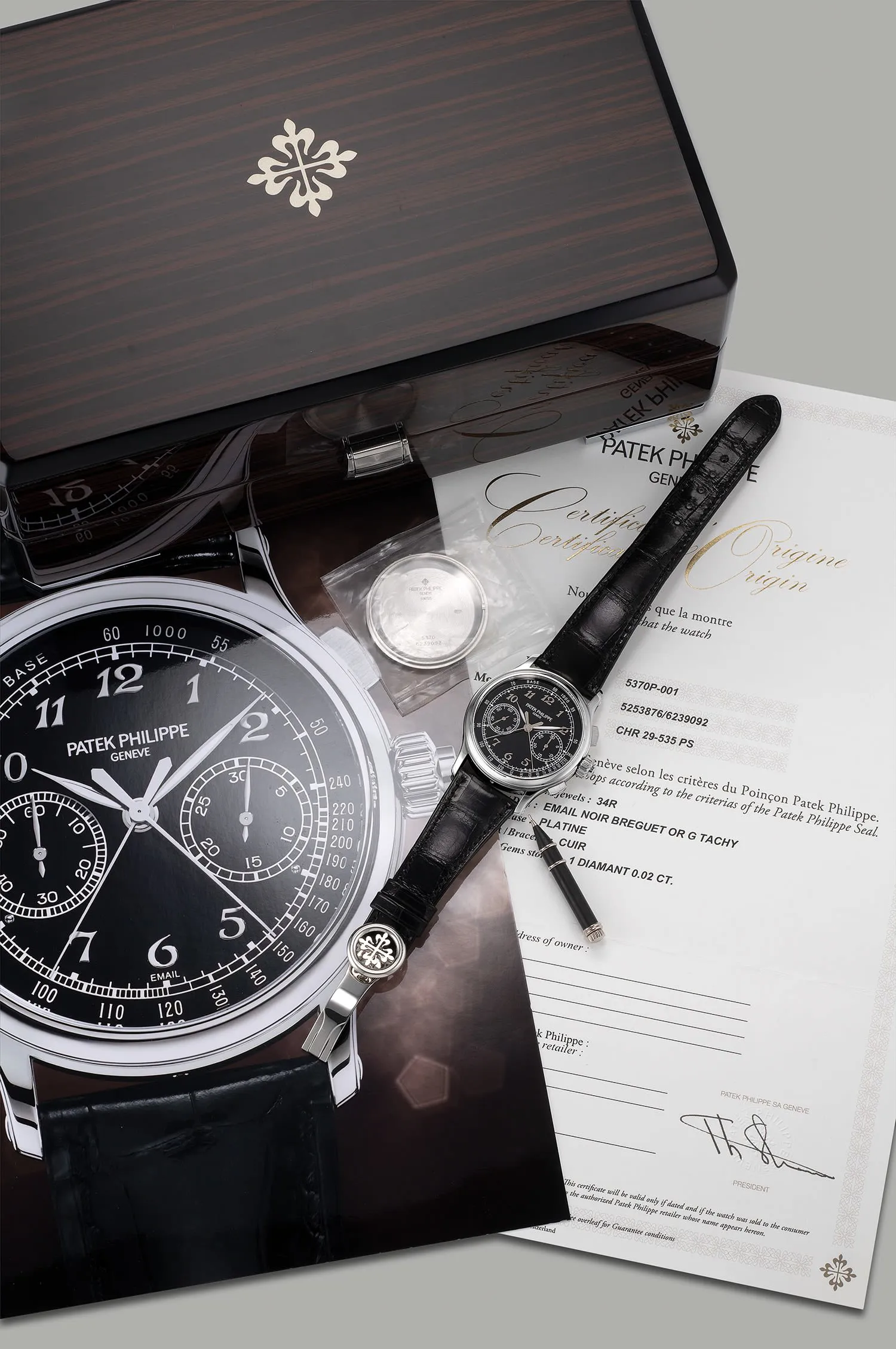 Patek Philippe Split-Seconds Chronograph 5370P-001 41mm Platinum Black 1